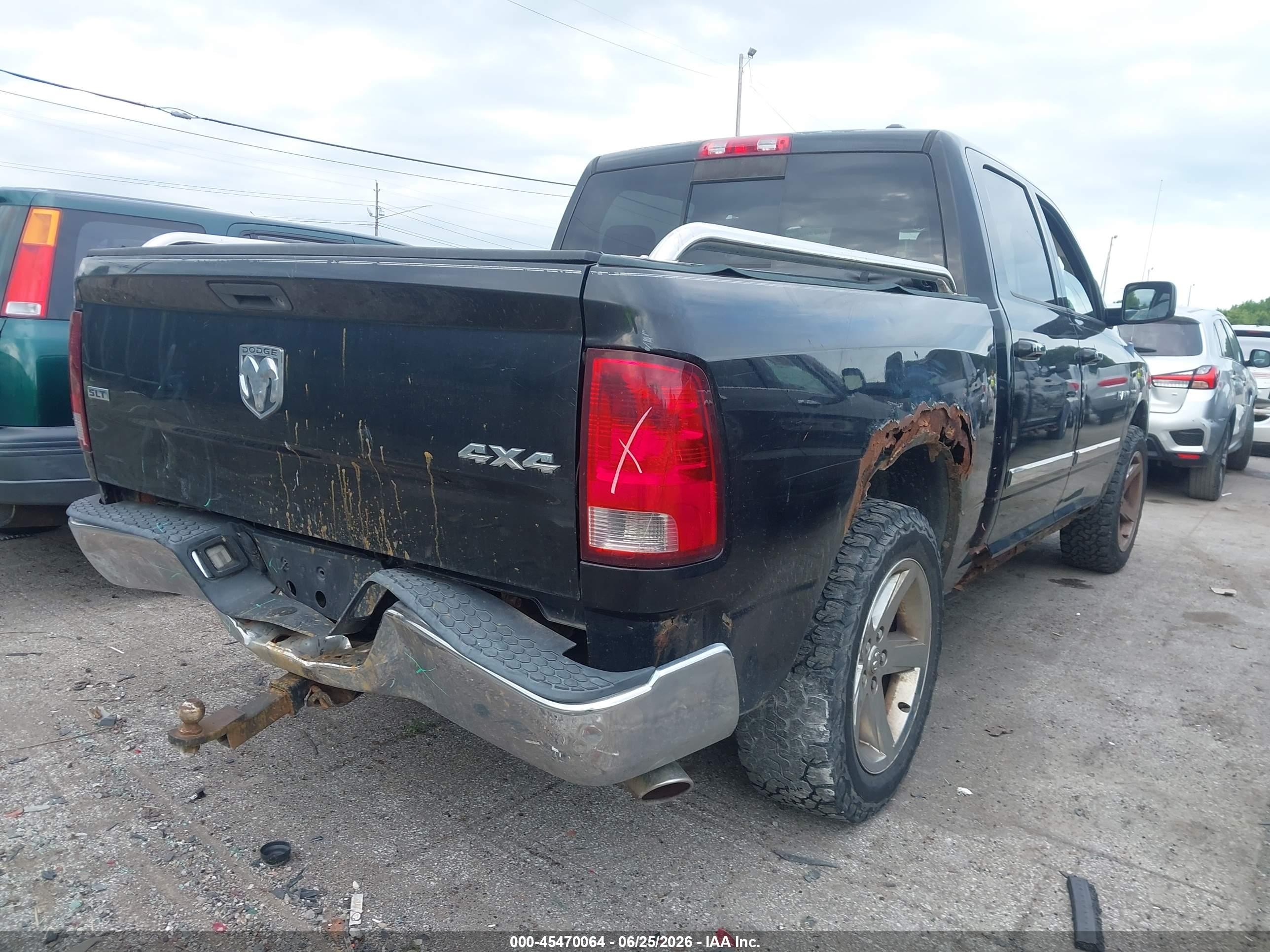 2009 Dodge Ram 1500 Slt/sport/trx Black vin: 1D3HV13T09S768389