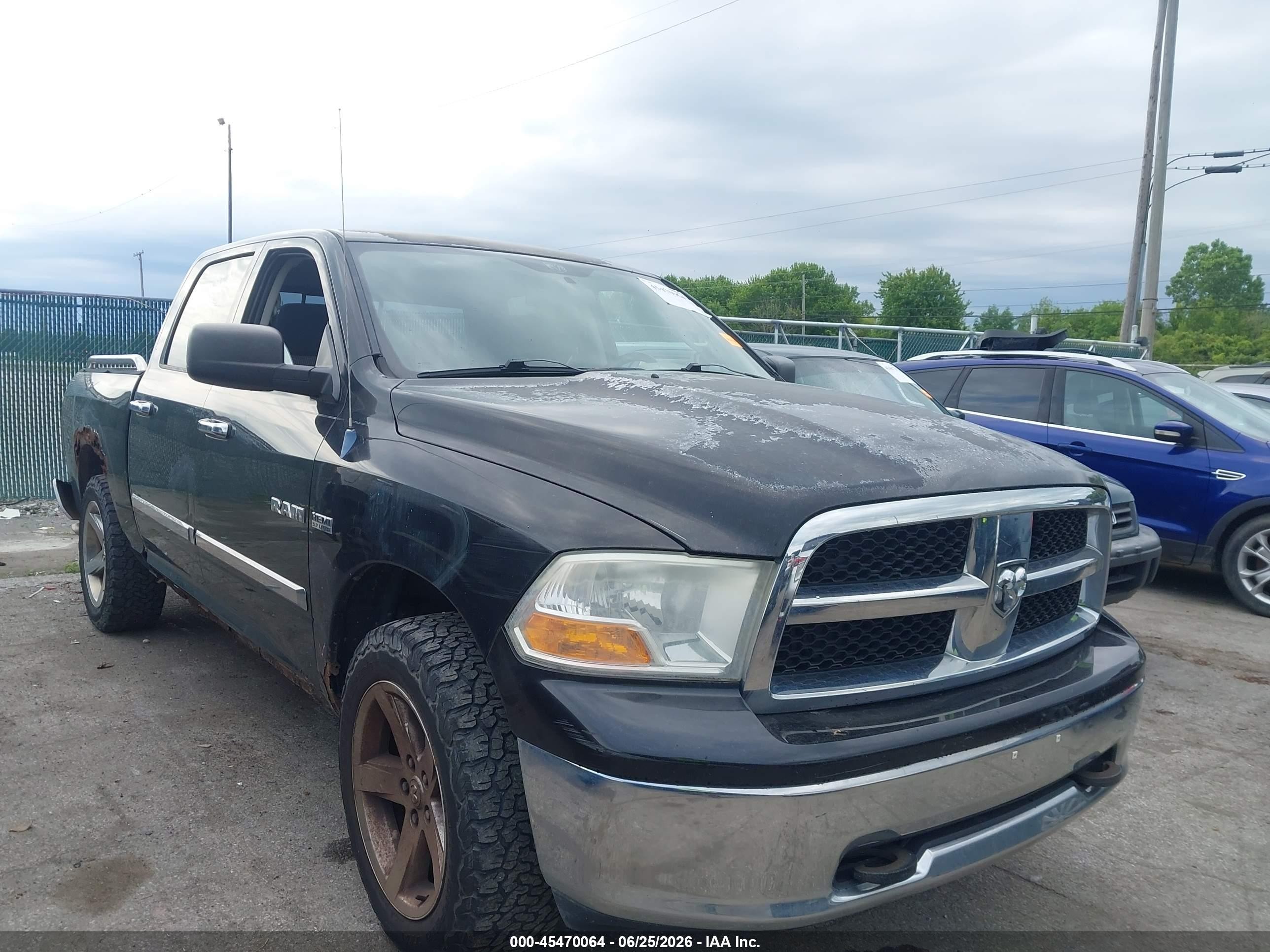 2009 Dodge Ram 1500 Slt/sport/trx Black vin: 1D3HV13T09S768389