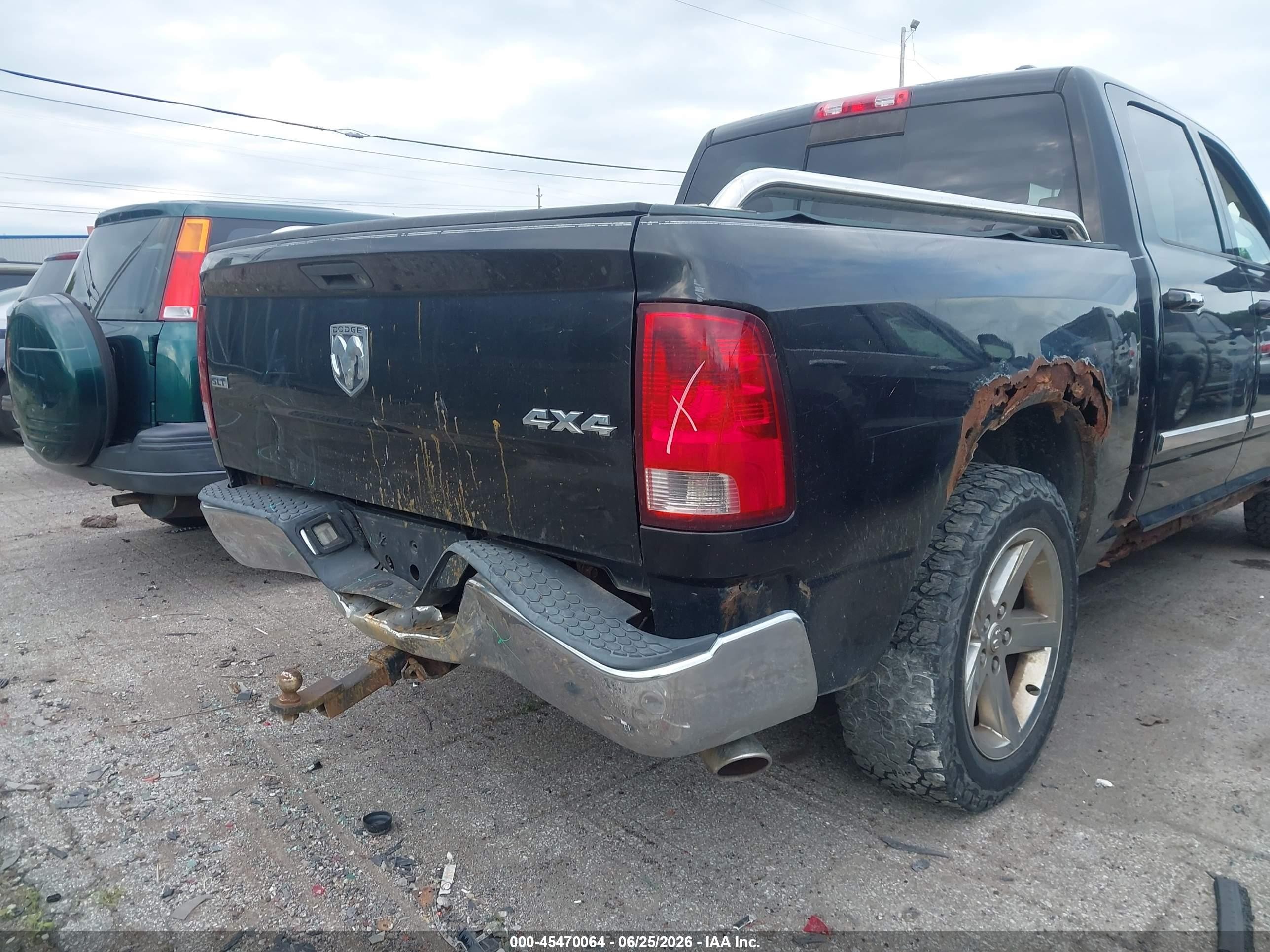 2009 Dodge Ram 1500 Slt/sport/trx Black vin: 1D3HV13T09S768389