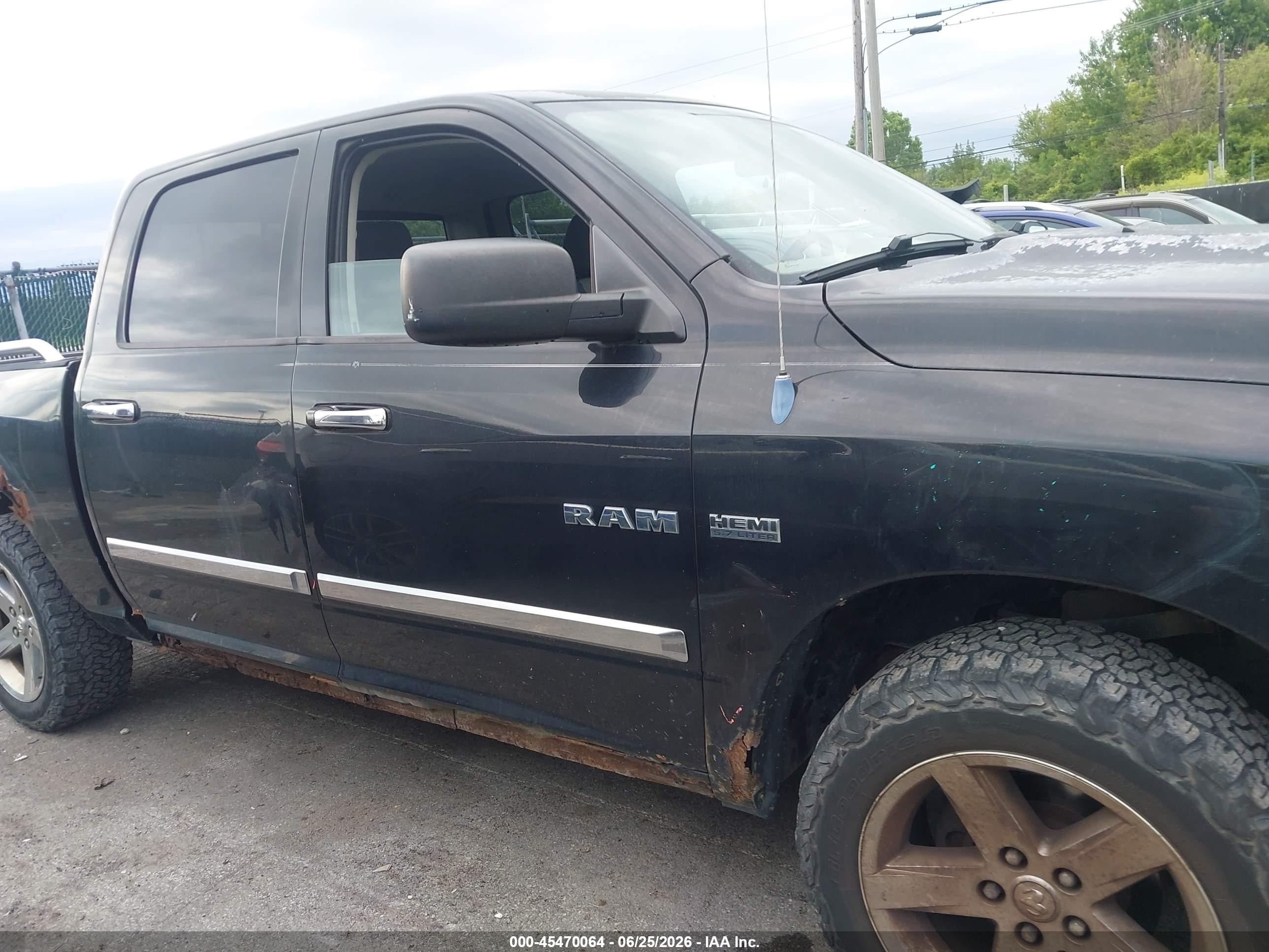 2009 Dodge Ram 1500 Slt/sport/trx Black vin: 1D3HV13T09S768389
