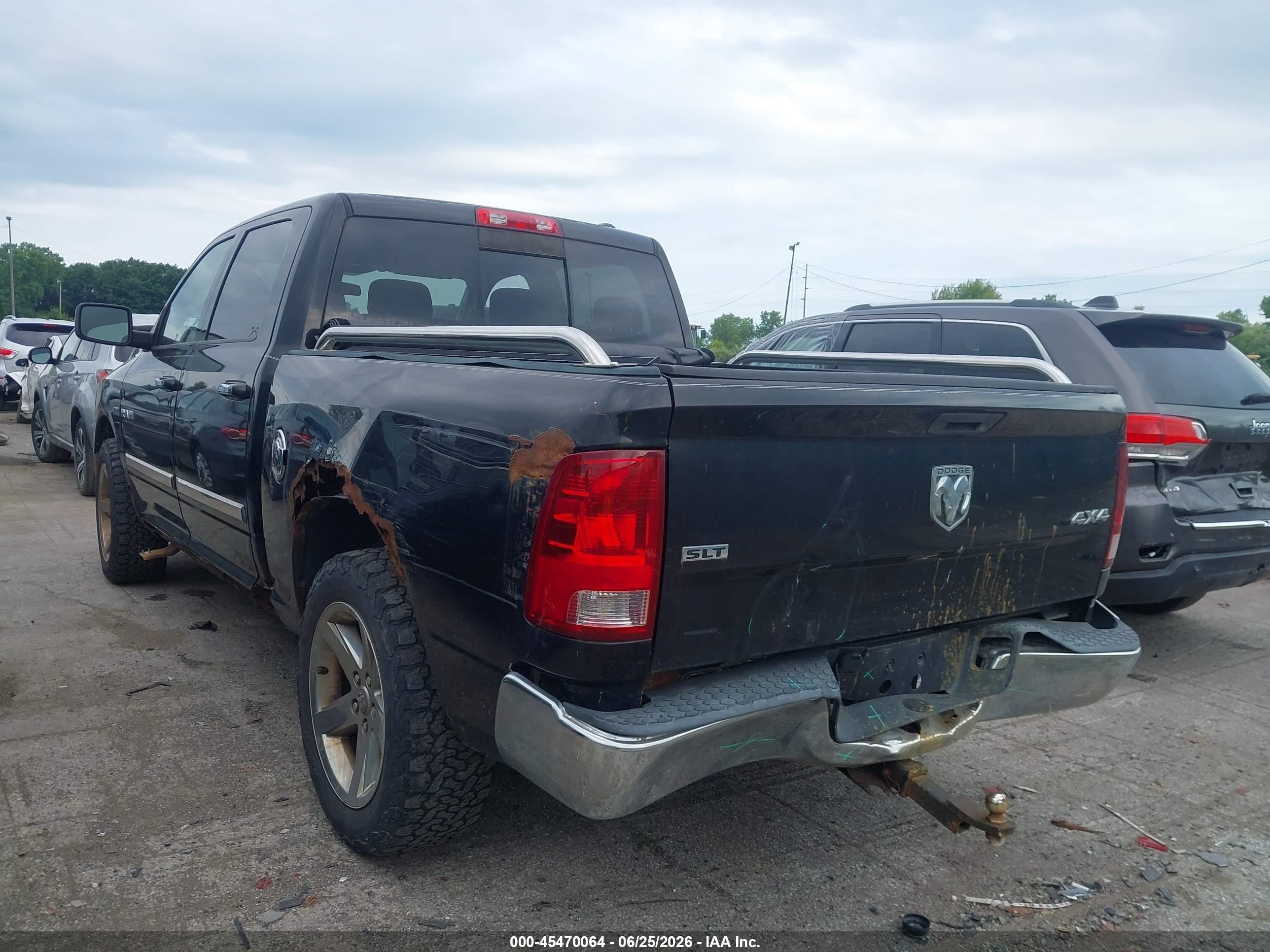 2009 Dodge Ram 1500 Slt/sport/trx Black vin: 1D3HV13T09S768389