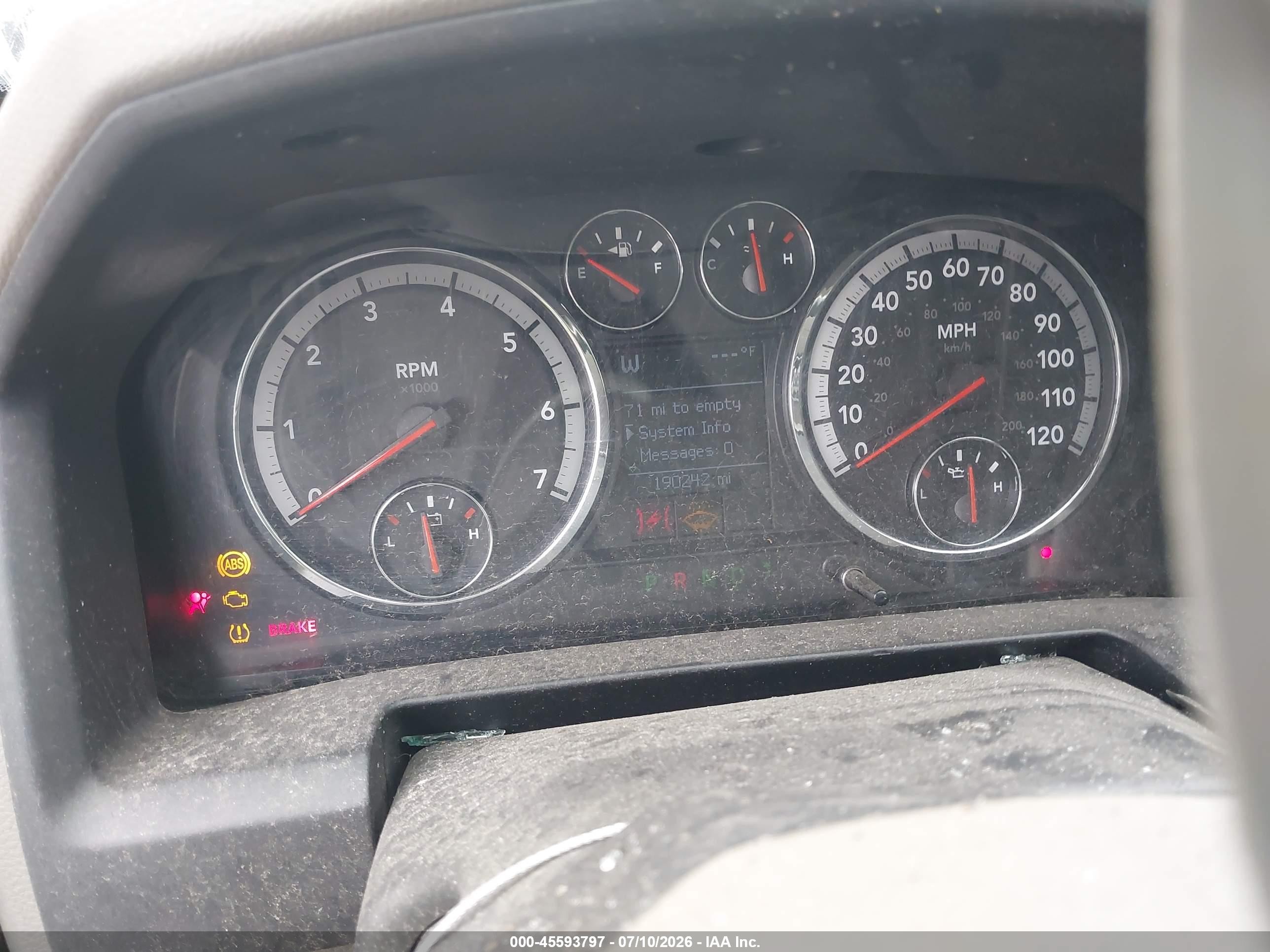 2009 Dodge Ram 1500 Slt/sport/trx Silver vin: 1D3HV13T19S790613