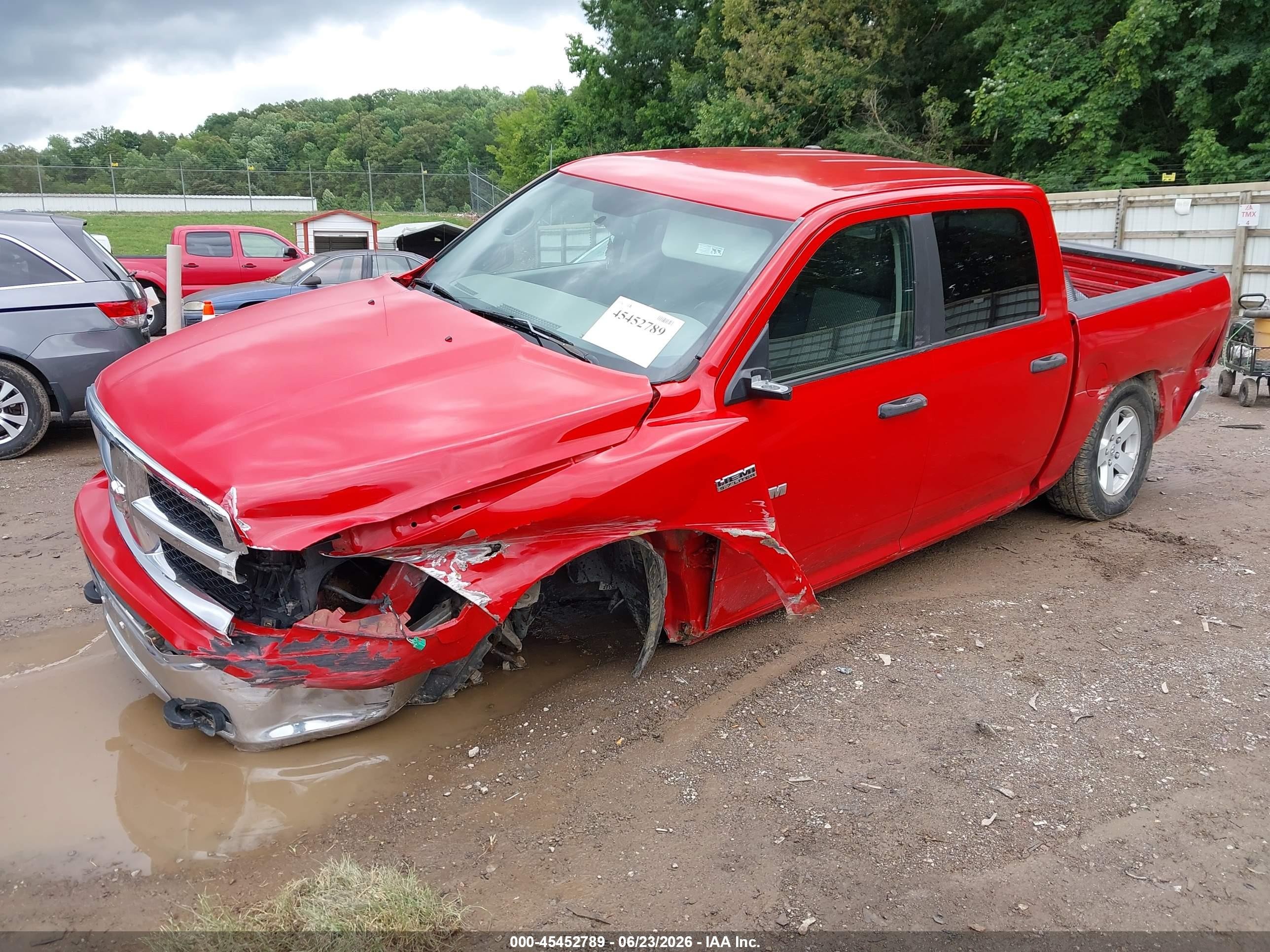 2009 Dodge Ram 1500 Slt/sport/trx Red vin: 1D3HV13T39J513533