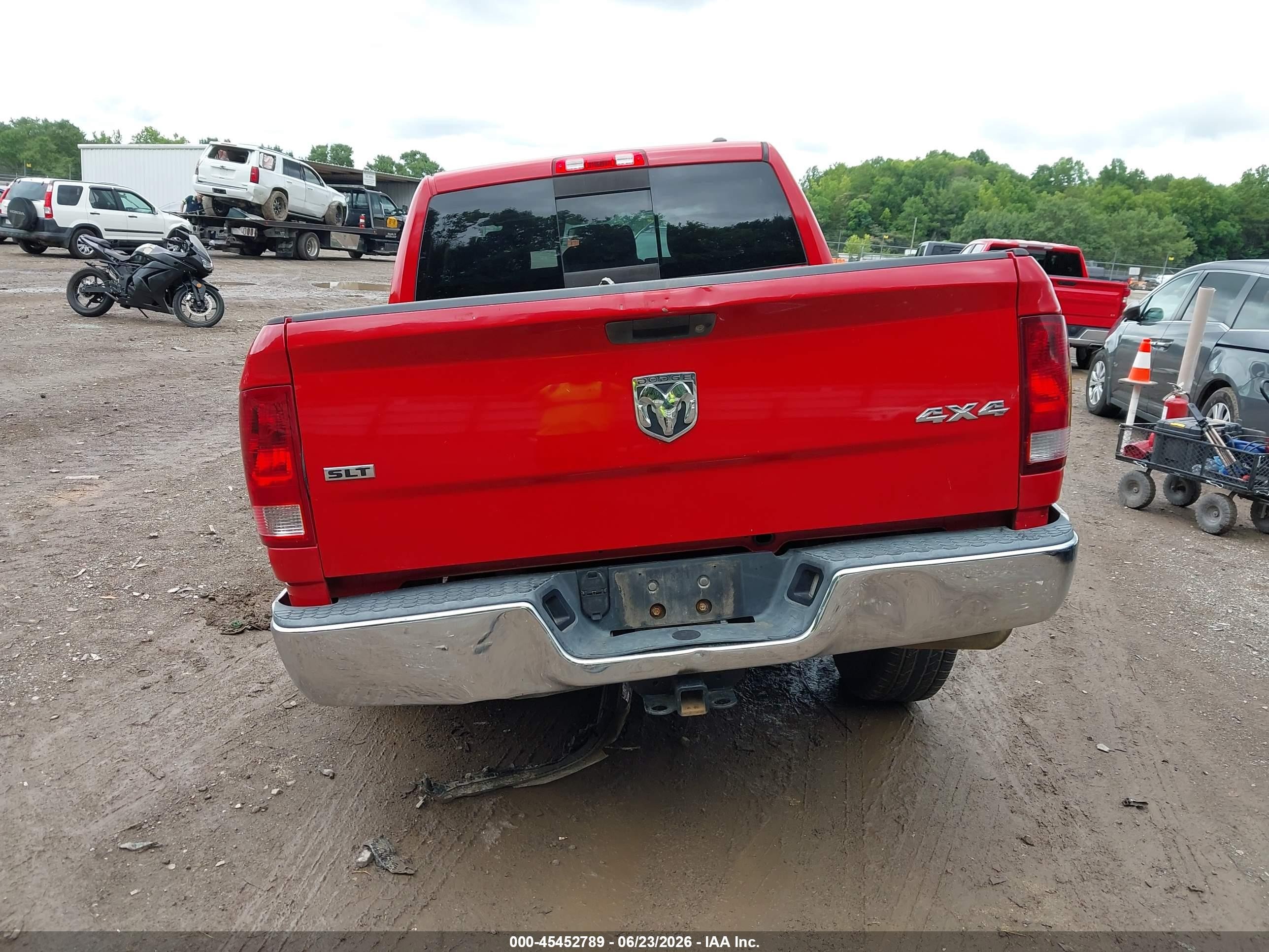 2009 Dodge Ram 1500 Slt/sport/trx Red vin: 1D3HV13T39J513533