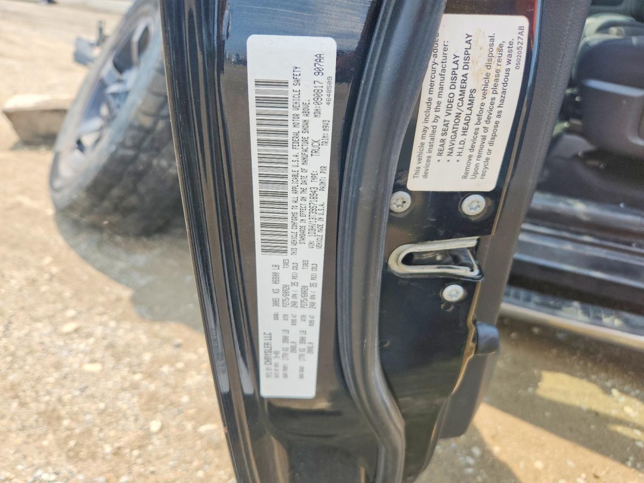 2009 Dodge Ram 1500 Black vin: 1D3HV13T39S718943
