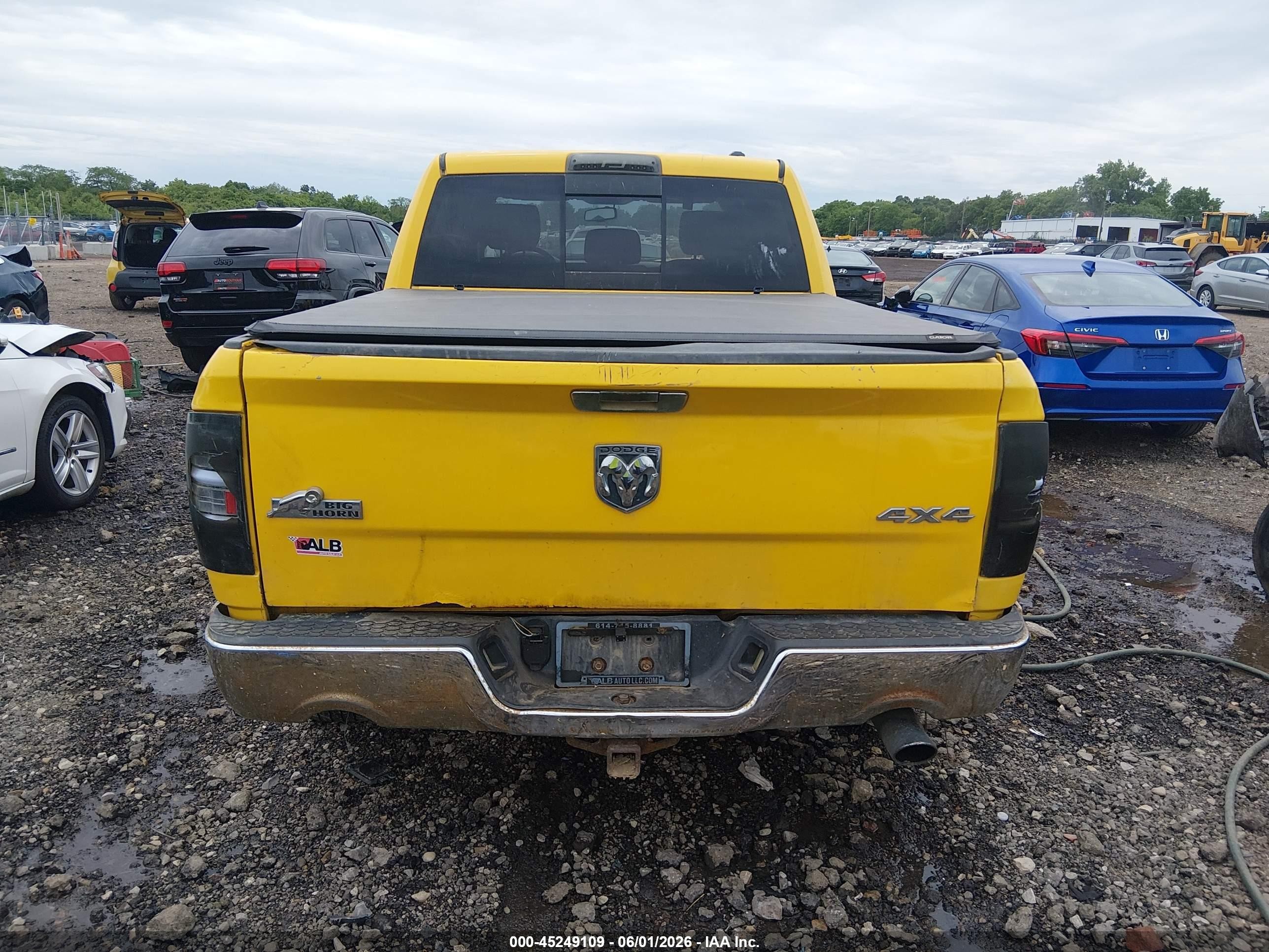 2009 Dodge Ram 1500 Slt/sport/trx Yellow vin: 1D3HV13T39S740165