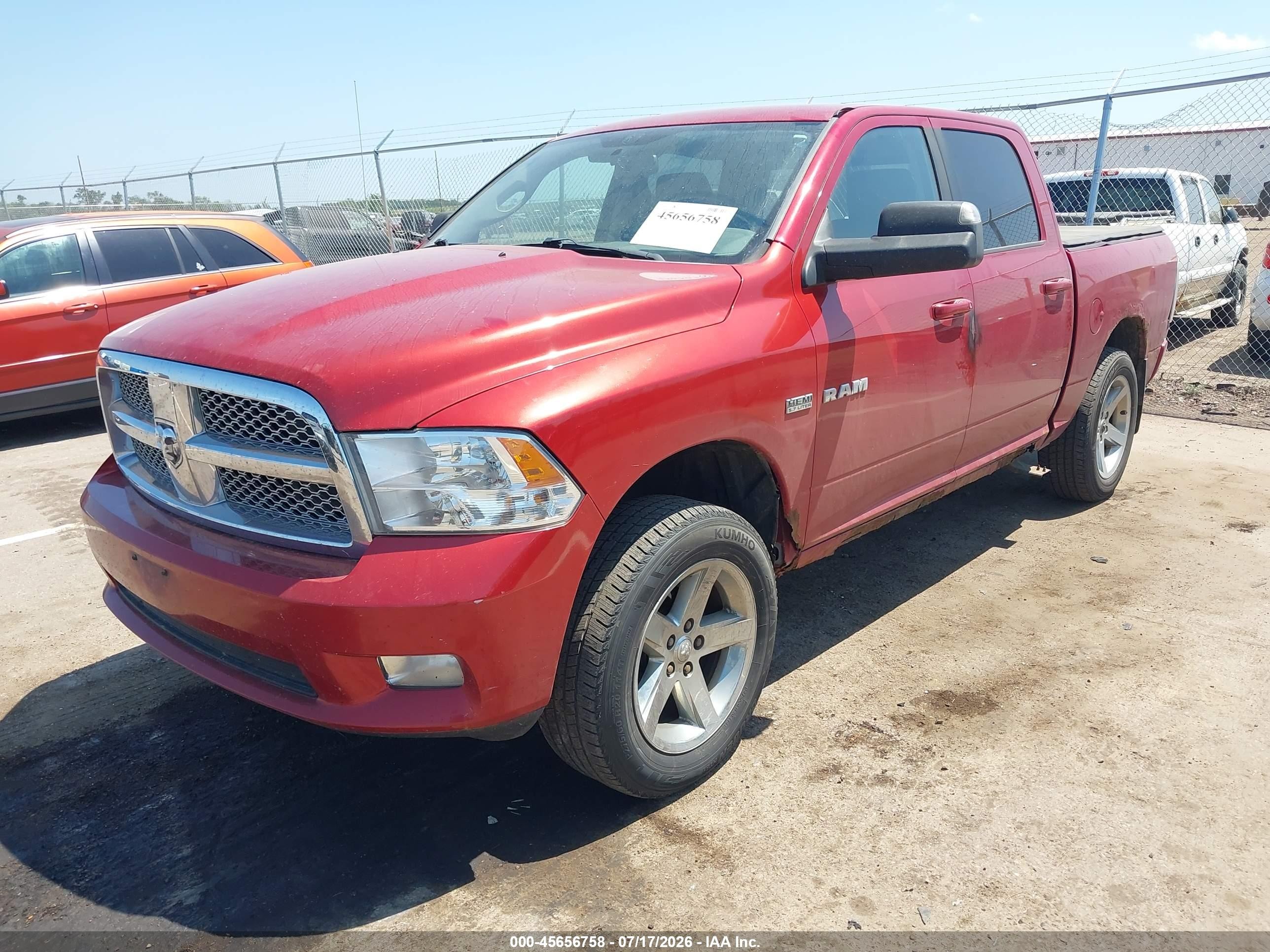 2009 Dodge Ram 1500 Slt/sport/trx Красный vin: 1D3HV13T39S764725