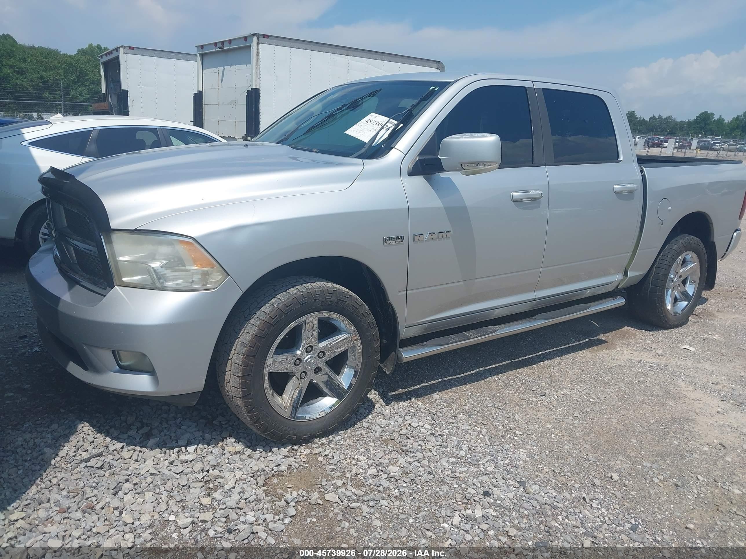 2009 Dodge Ram 1500 Slt/sport/trx Silver vin: 1D3HV13T59S741799