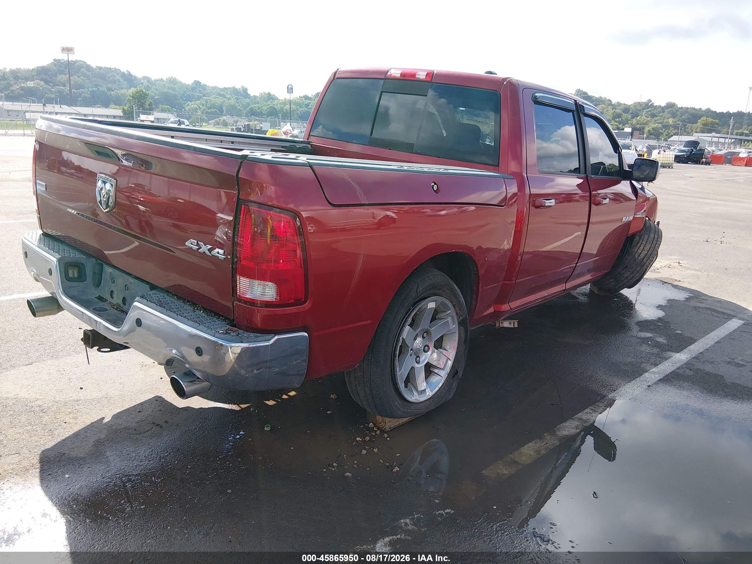 2009 Dodge Ram 1500 Laramie Красный vin: 1D3HV13T69J521139