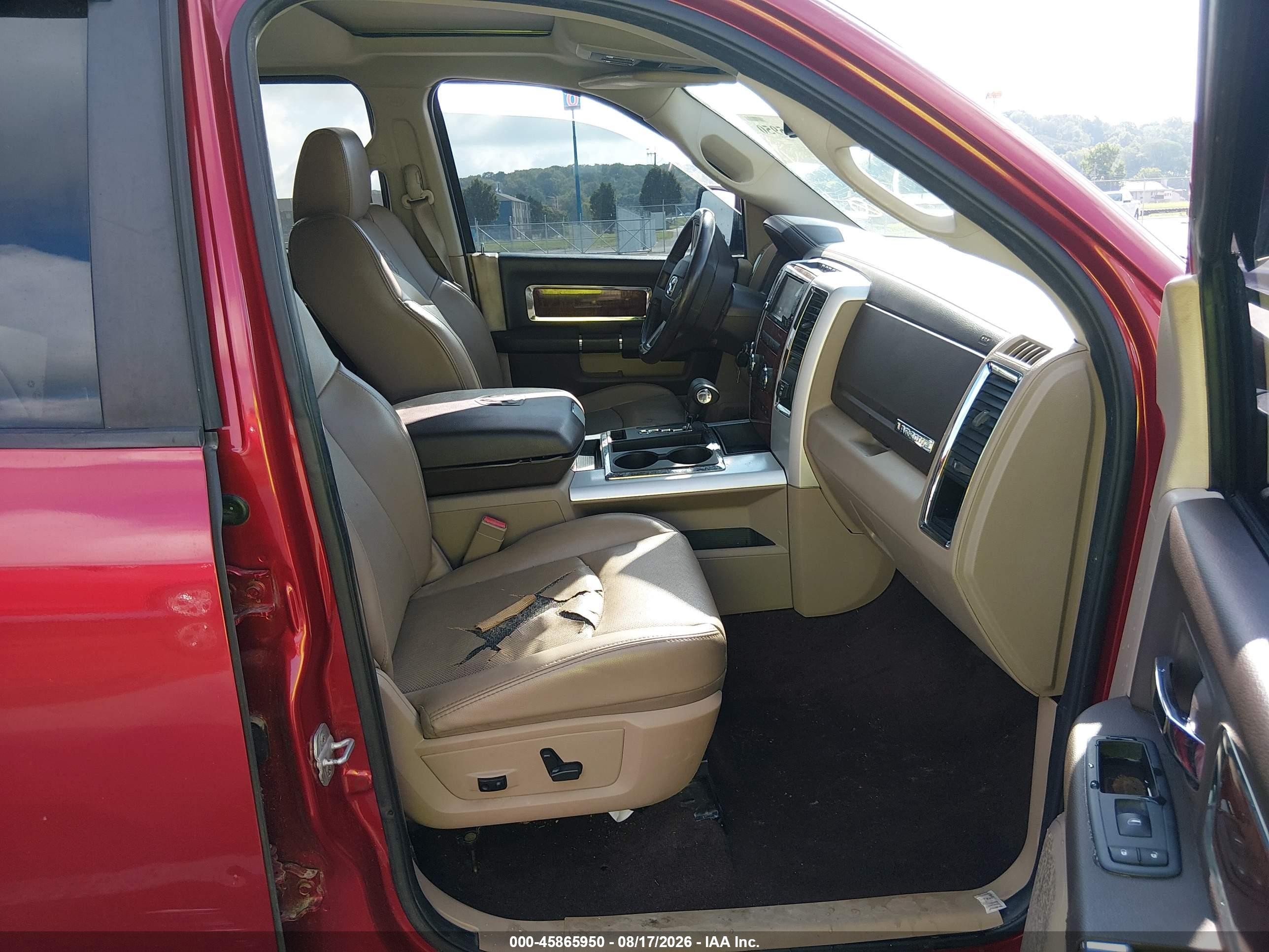 2009 Dodge Ram 1500 Laramie Красный vin: 1D3HV13T69J521139