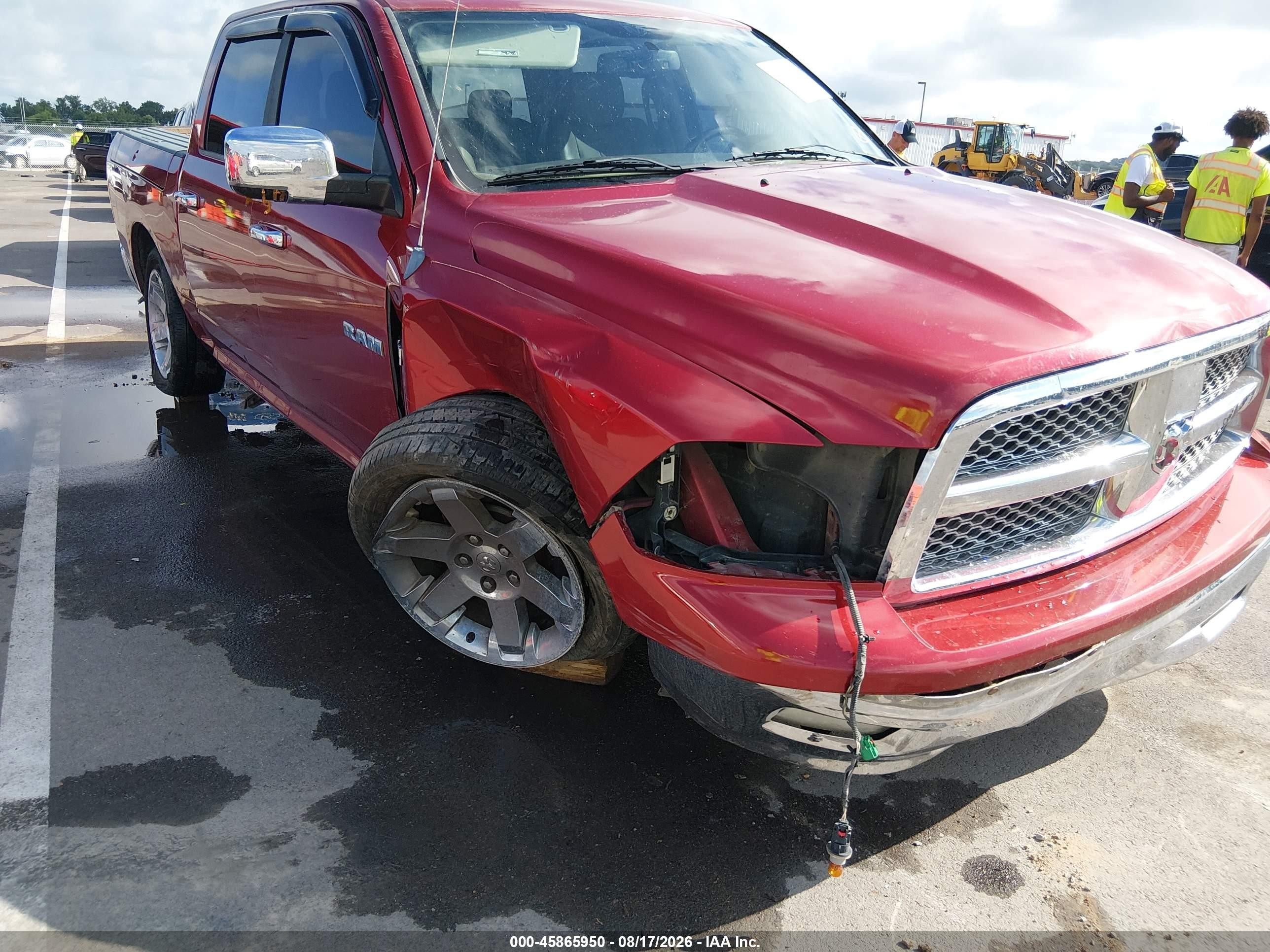 2009 Dodge Ram 1500 Laramie Красный vin: 1D3HV13T69J521139