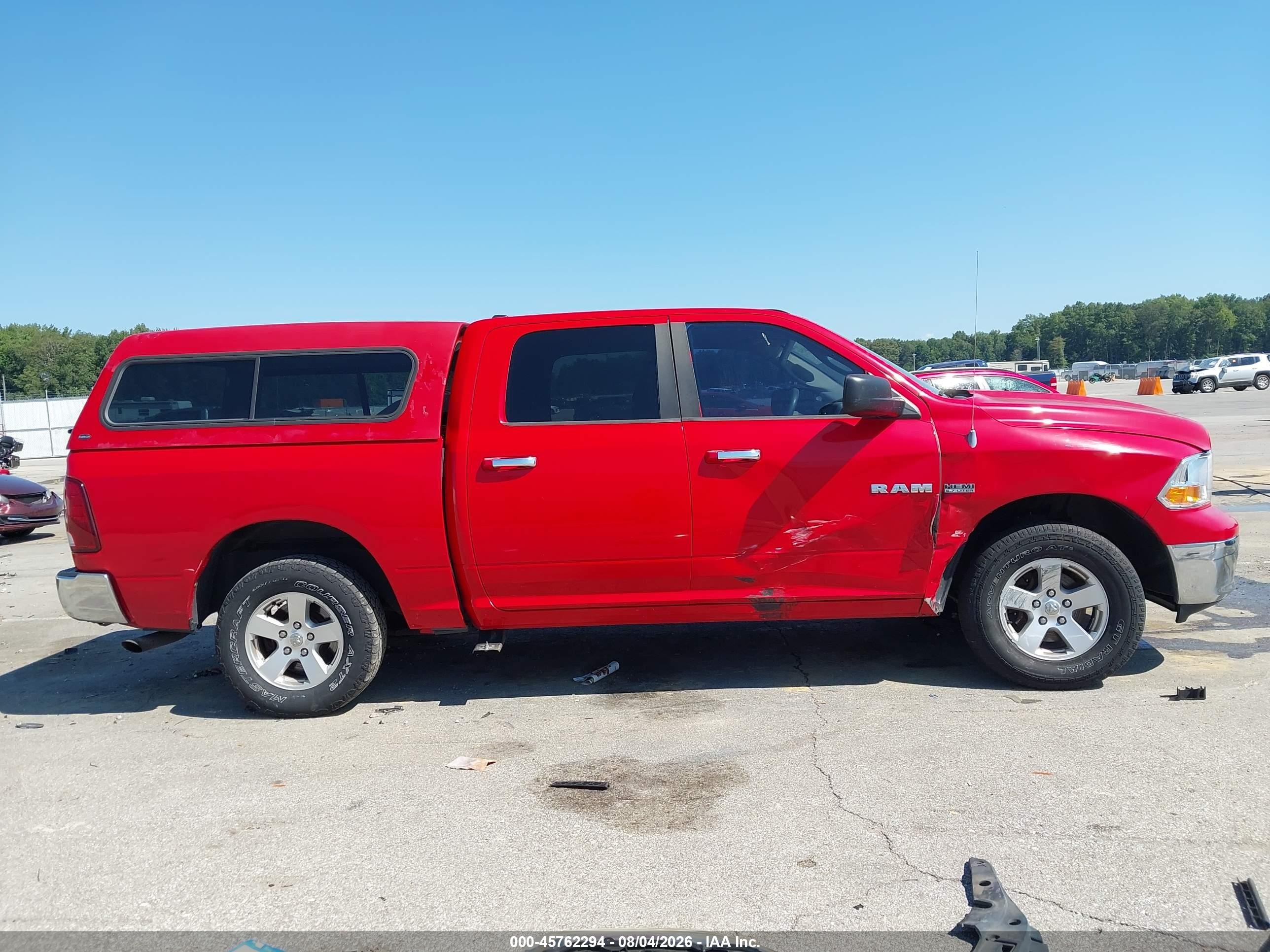 2009 Dodge Ram 1500 Slt/sport/trx Red vin: 1D3HV13T69J521965