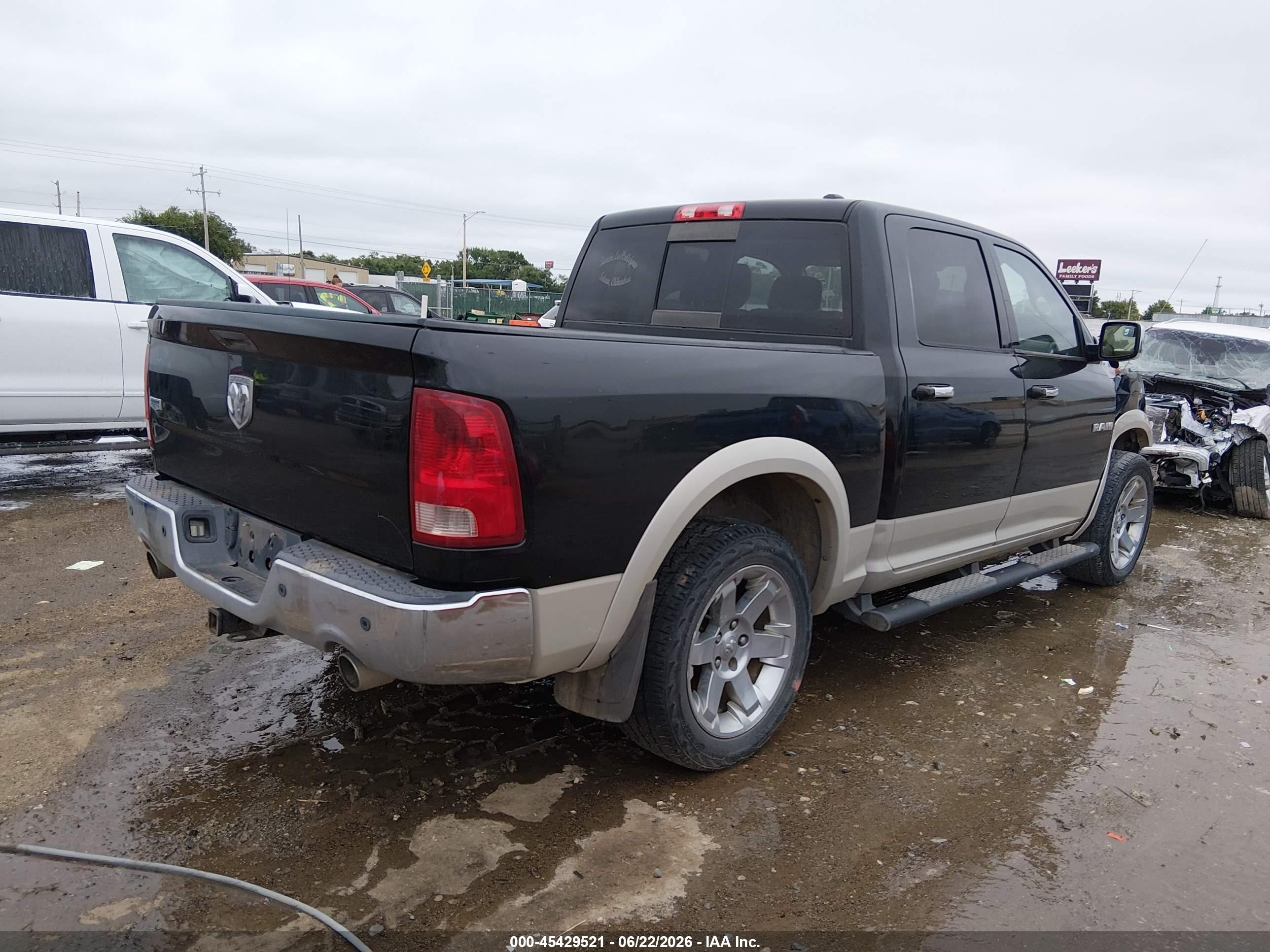 2009 Dodge Ram 1500 Laramie Black vin: 1D3HV13T79J528701