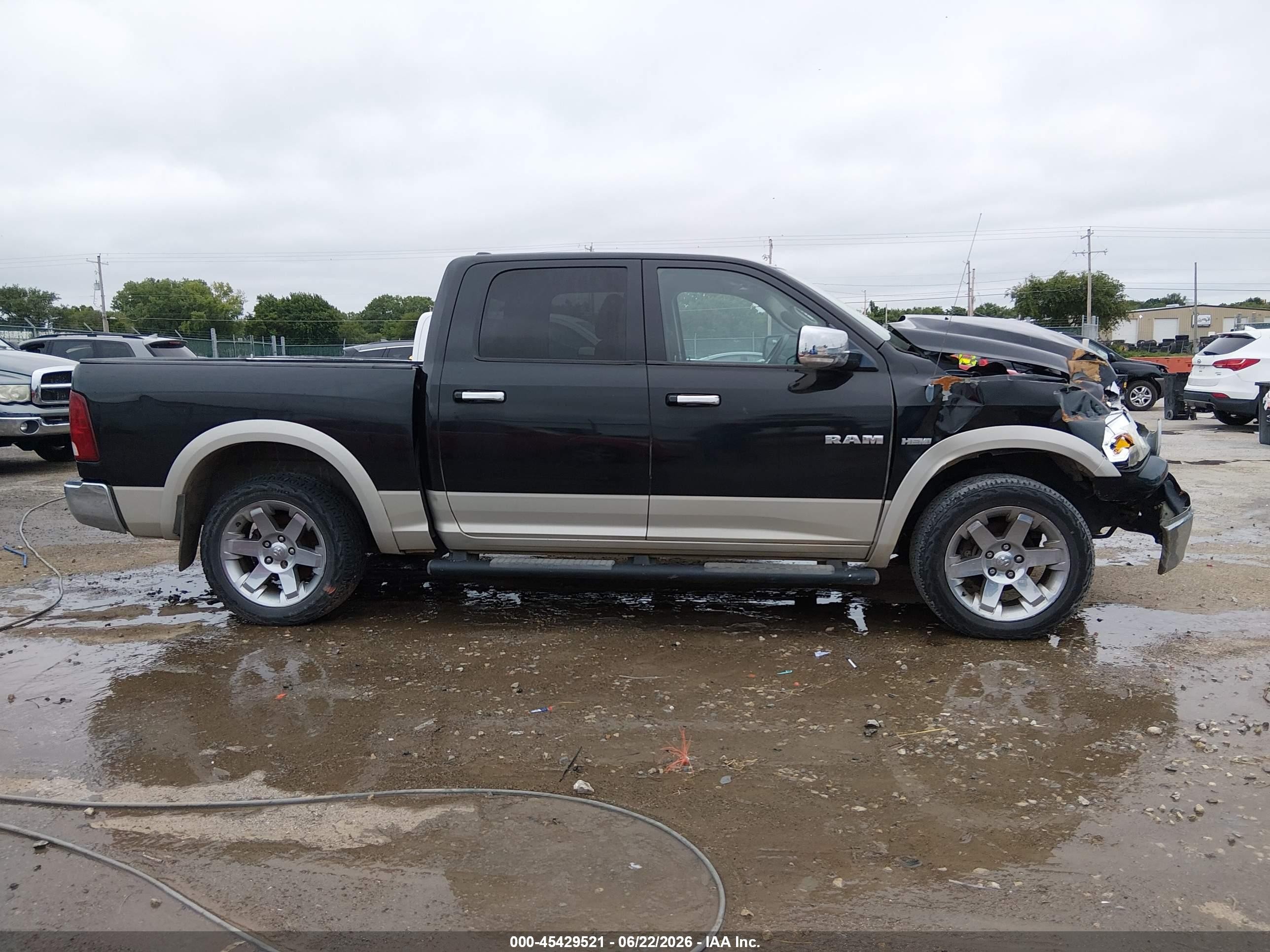 2009 Dodge Ram 1500 Laramie Black vin: 1D3HV13T79J528701