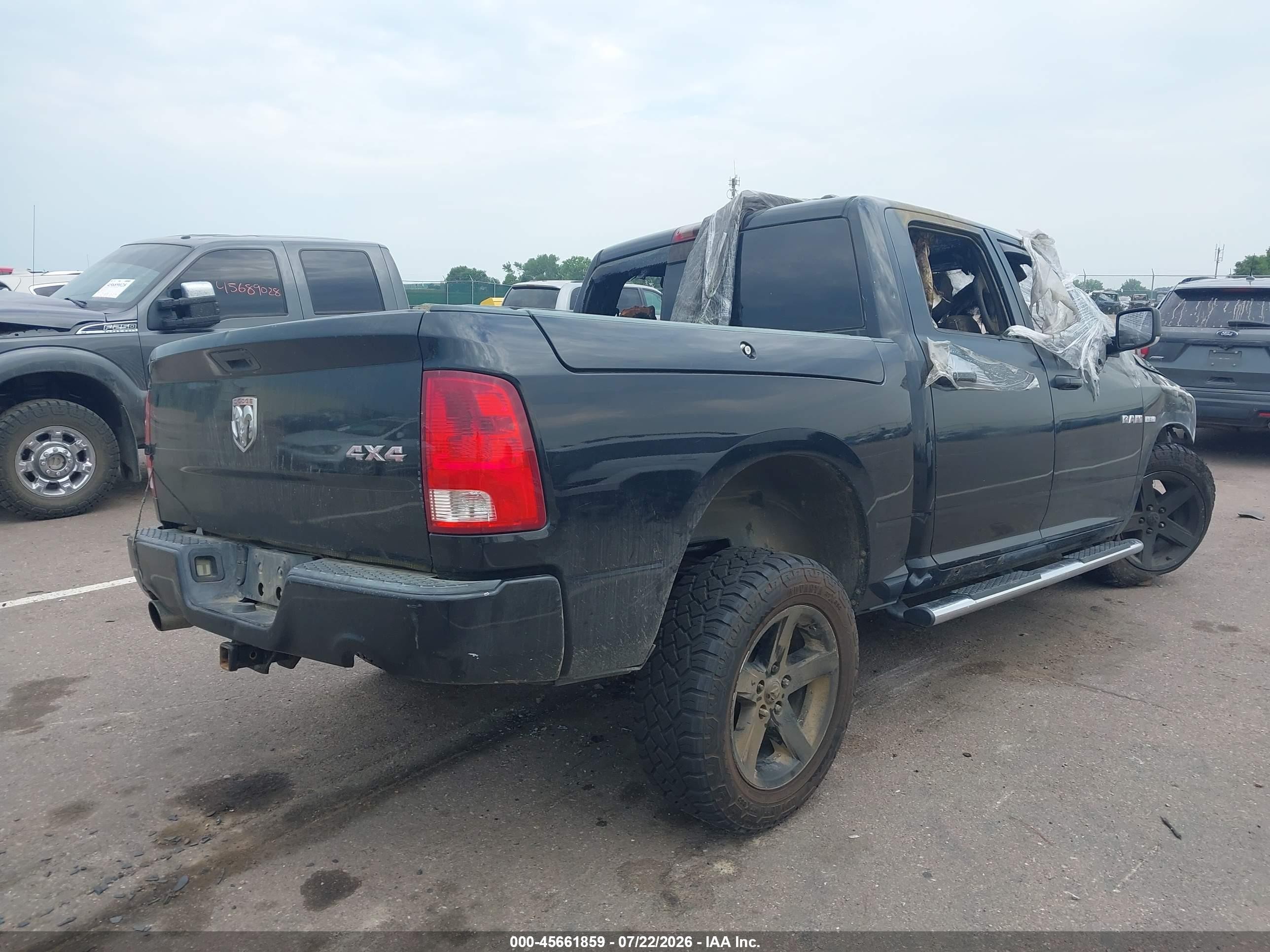 2009 Dodge Ram 1500 Slt/sport/trx Black vin: 1D3HV13T79J531839