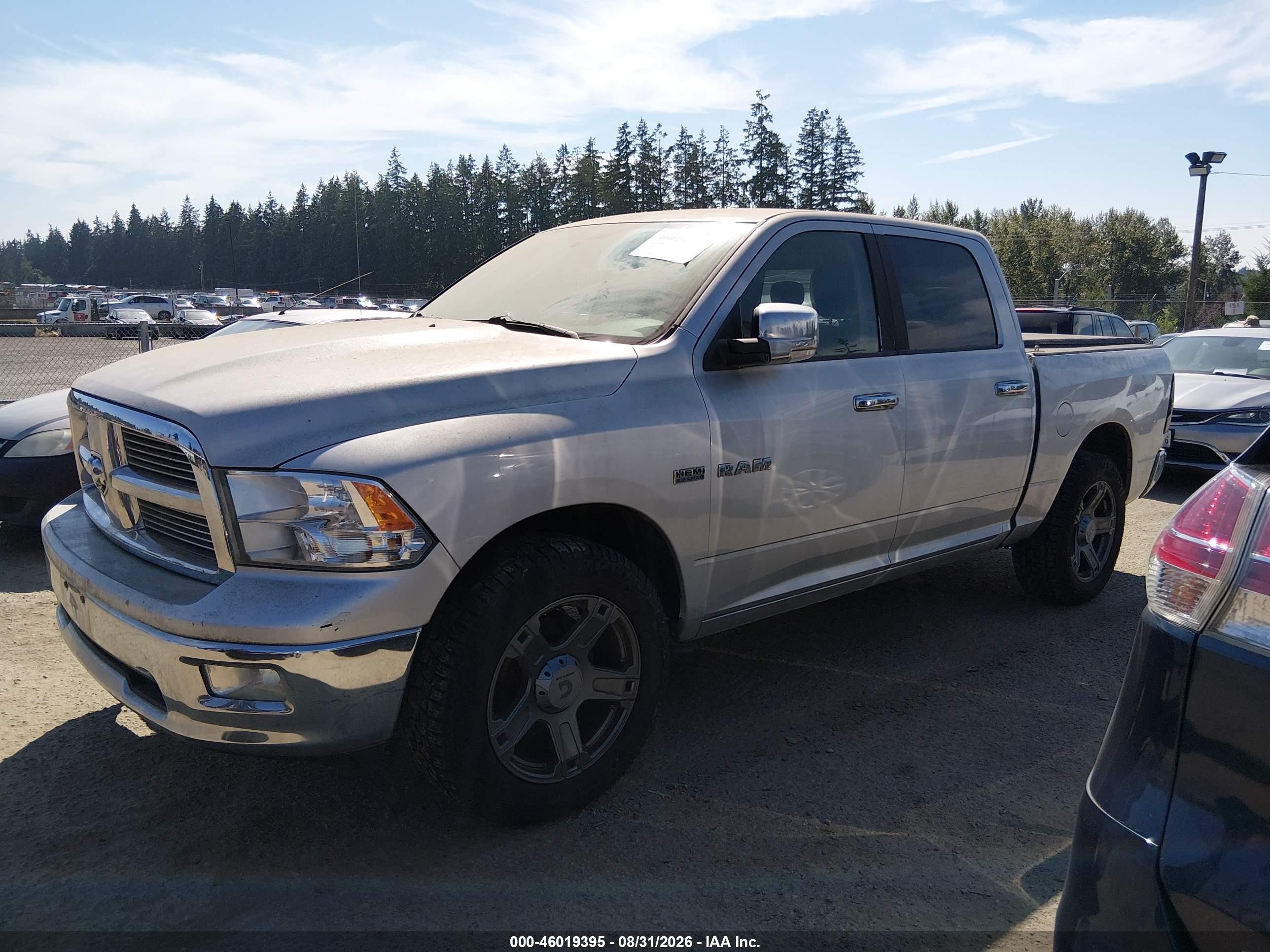 2009 Dodge Ram 1500 Slt/sport/trx Silver vin: 1D3HV13T99S711558
