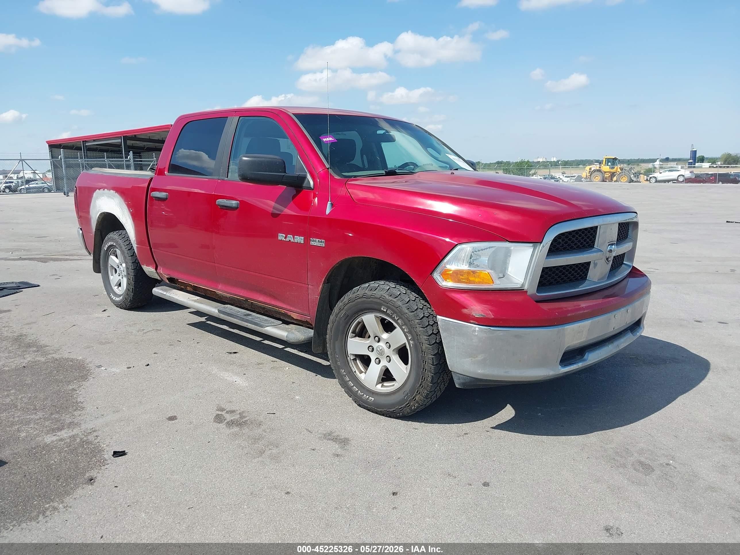 2009 Dodge Ram 1500 Slt/sport/trx Red vin: 1D3HV13T99S749890