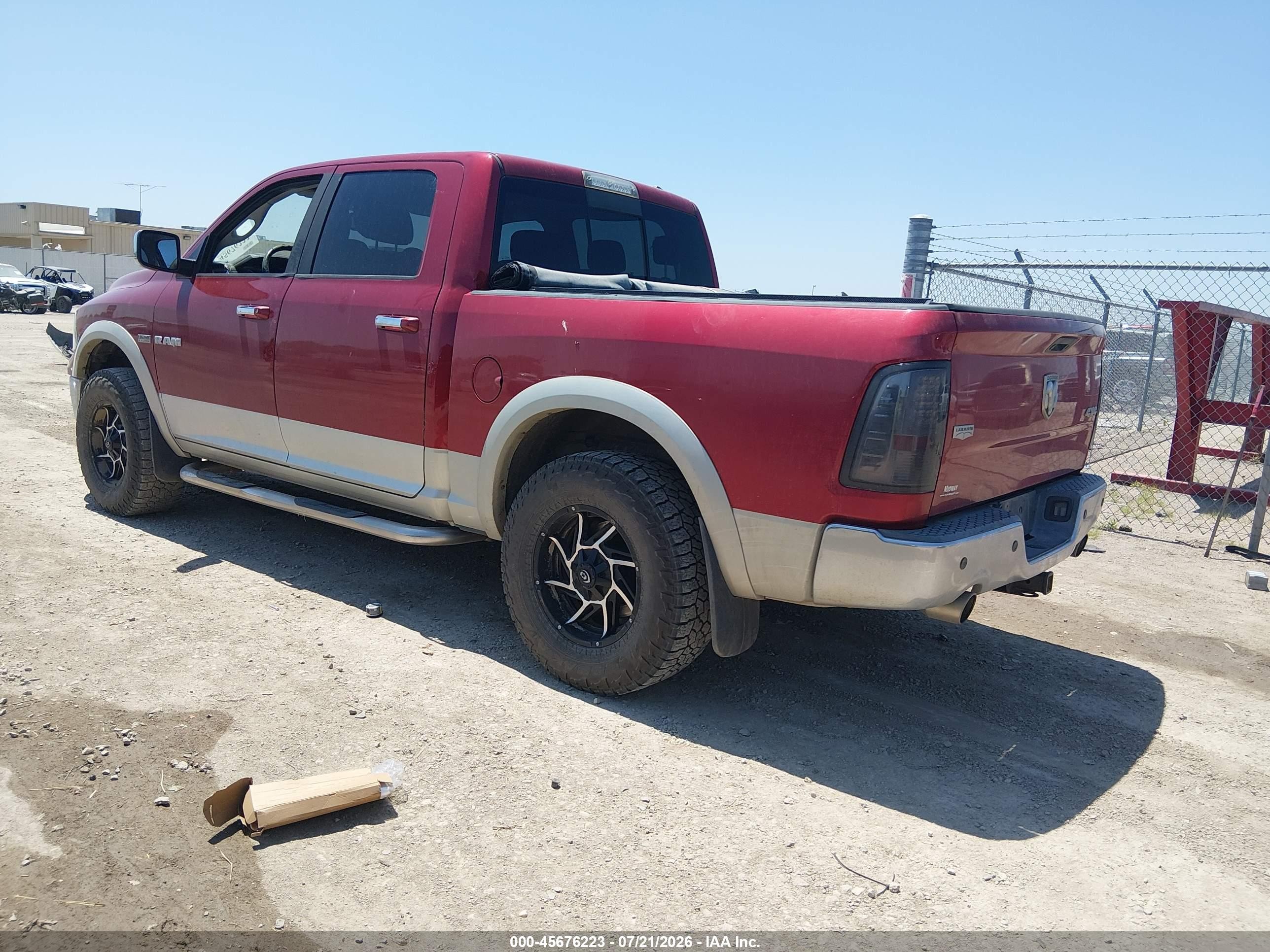 2009 Dodge Ram 1500 Laramie Красный vin: 1D3HV13TX9S785586