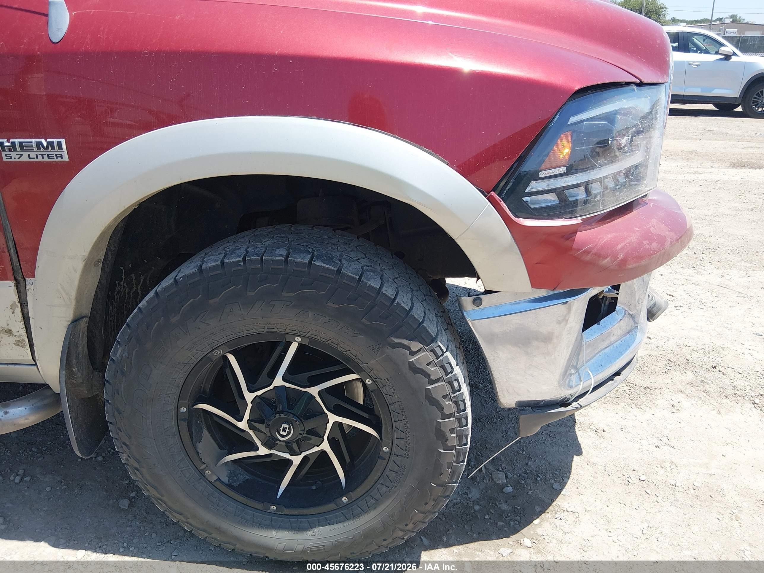 2009 Dodge Ram 1500 Laramie Красный vin: 1D3HV13TX9S785586