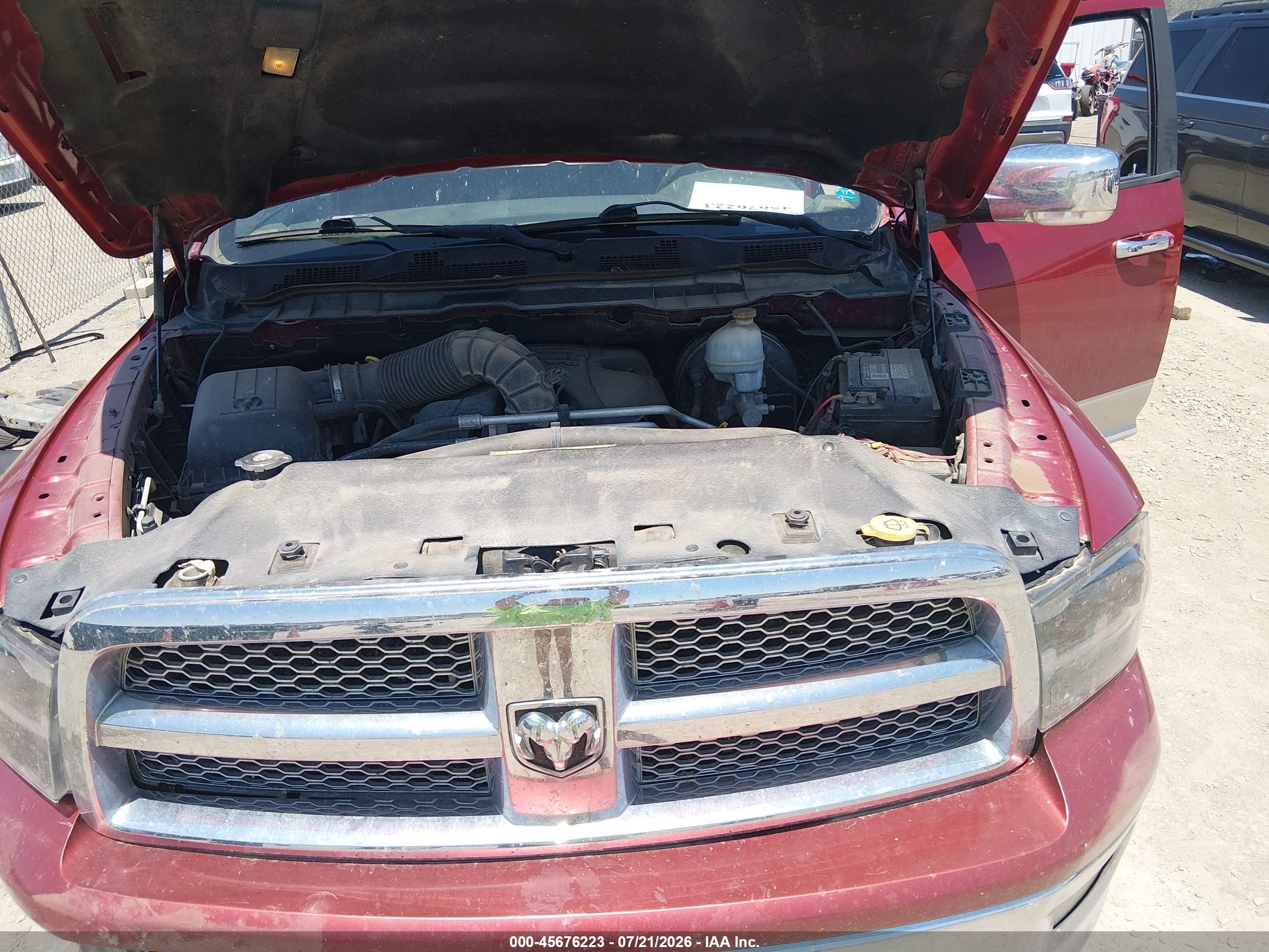 2009 Dodge Ram 1500 Laramie Красный vin: 1D3HV13TX9S785586