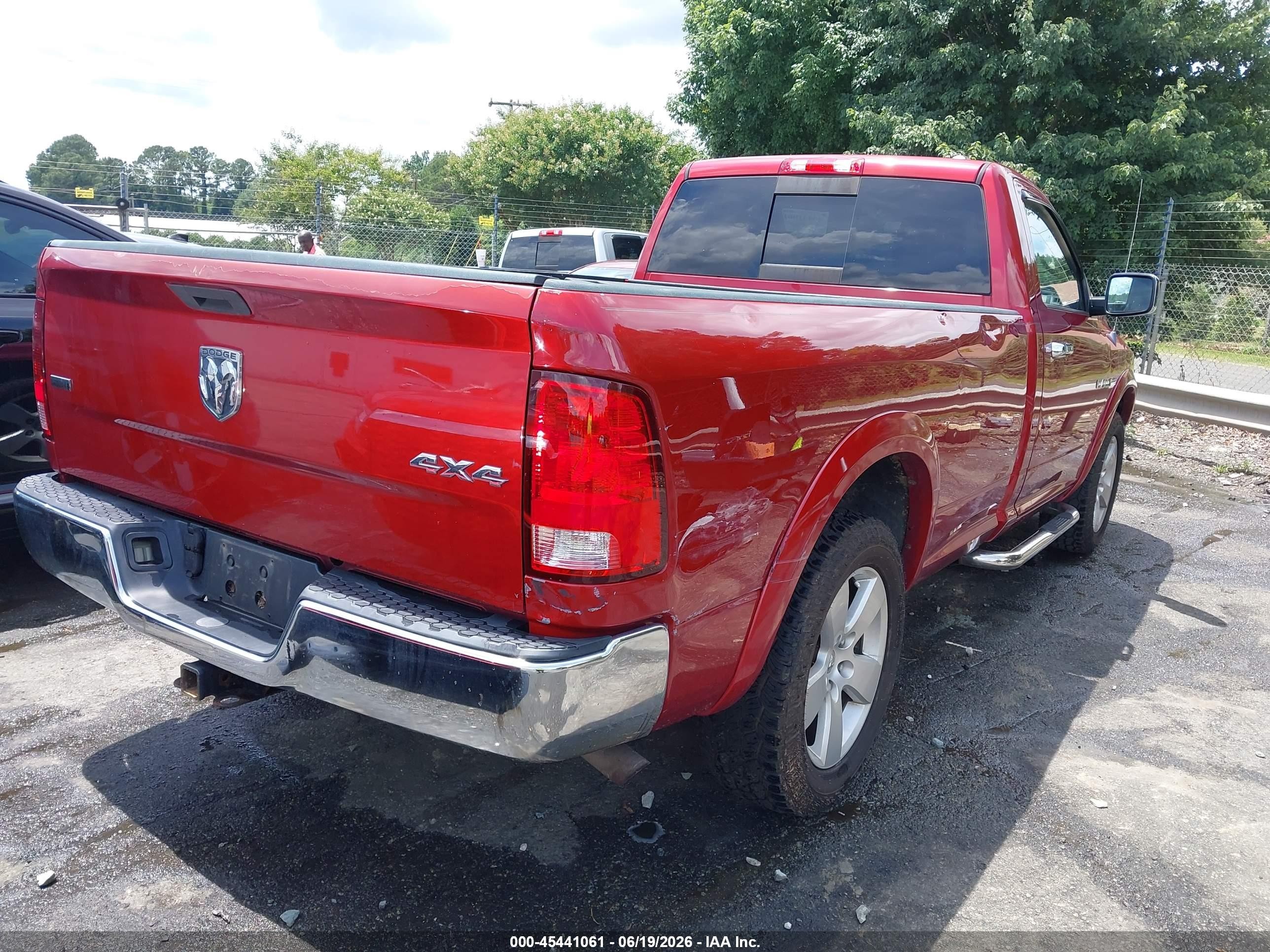 2009 Dodge Ram 1500 Slt/trx Red vin: 1D3HV16T39J503936