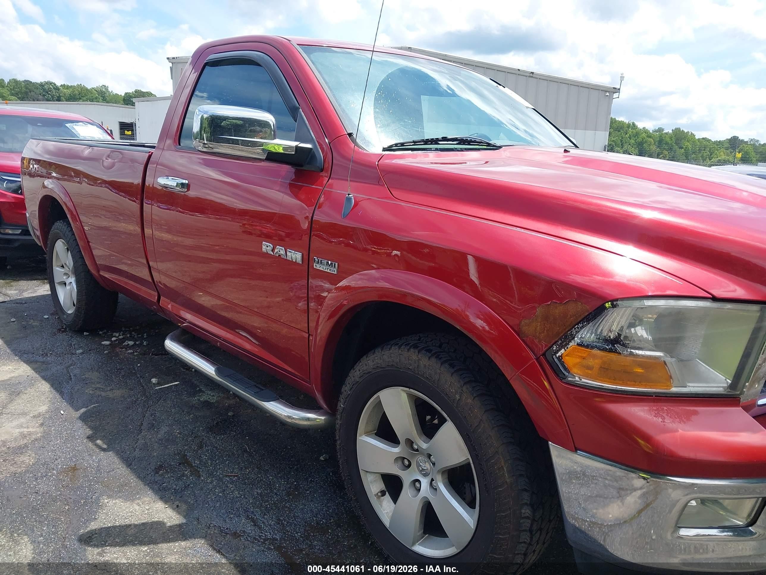 2009 Dodge Ram 1500 Slt/trx Red vin: 1D3HV16T39J503936