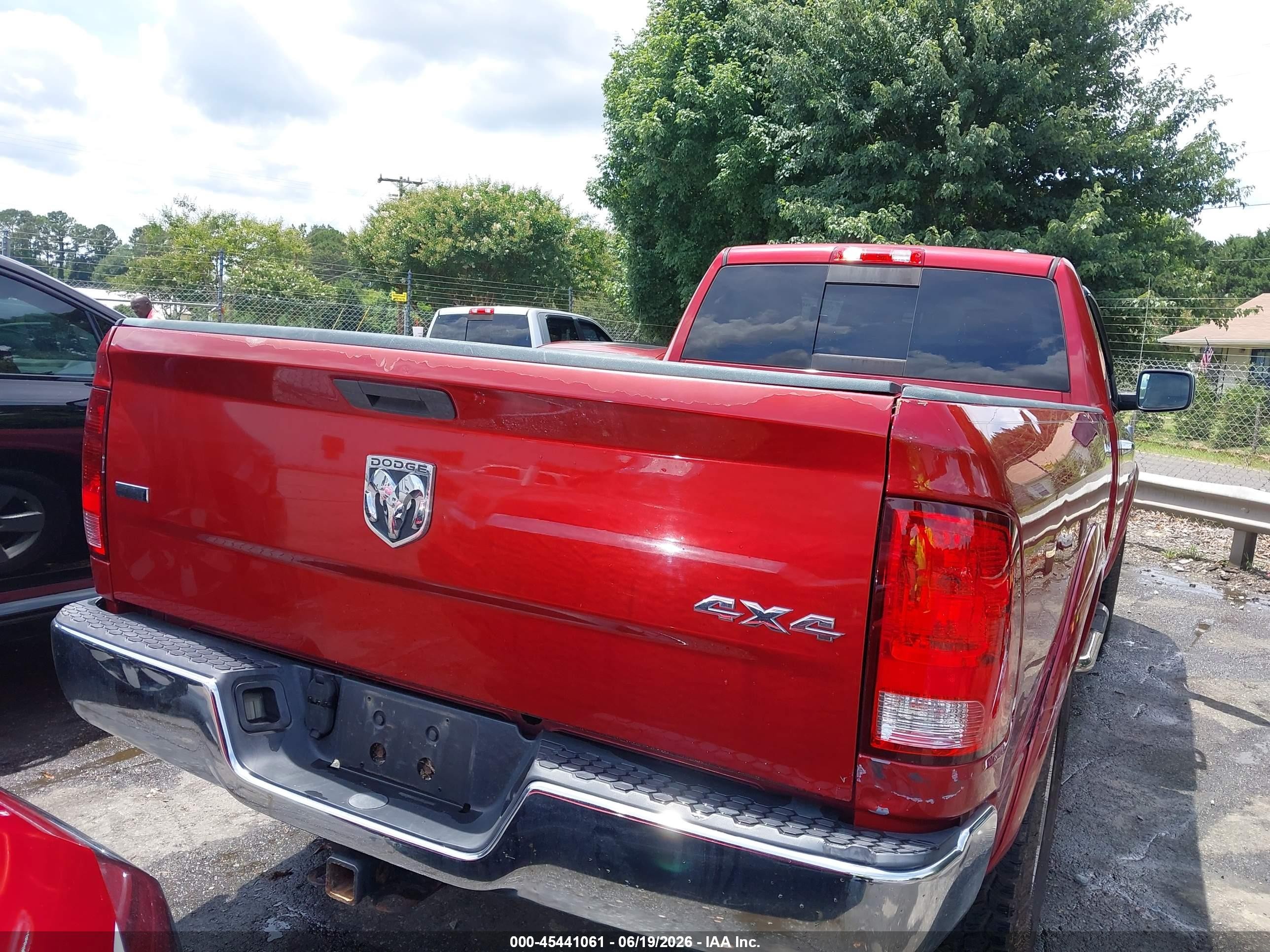 2009 Dodge Ram 1500 Slt/trx Red vin: 1D3HV16T39J503936