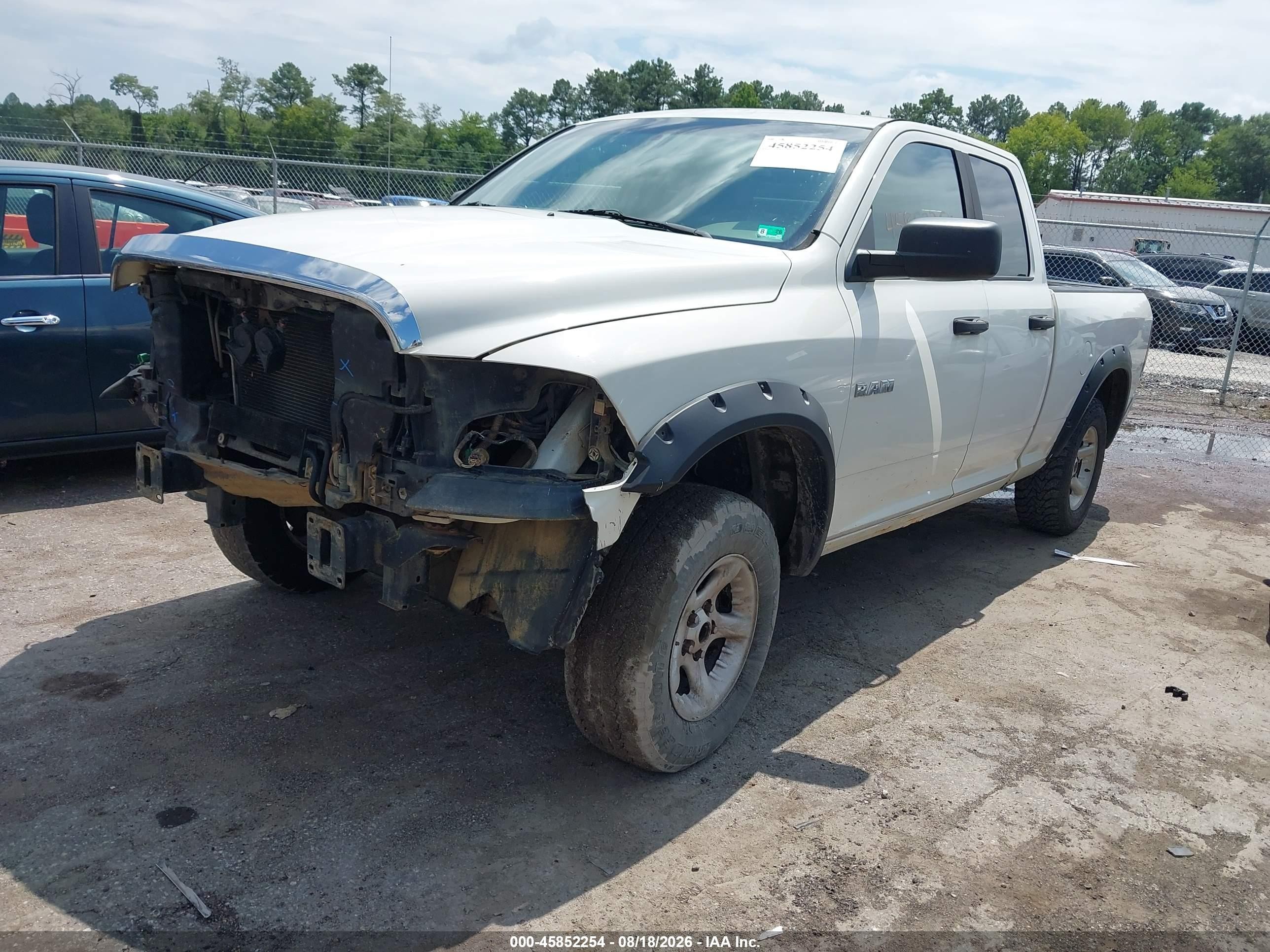 2009 Dodge Ram 1500 Slt/sport White vin: 1D3HV18P59S800748
