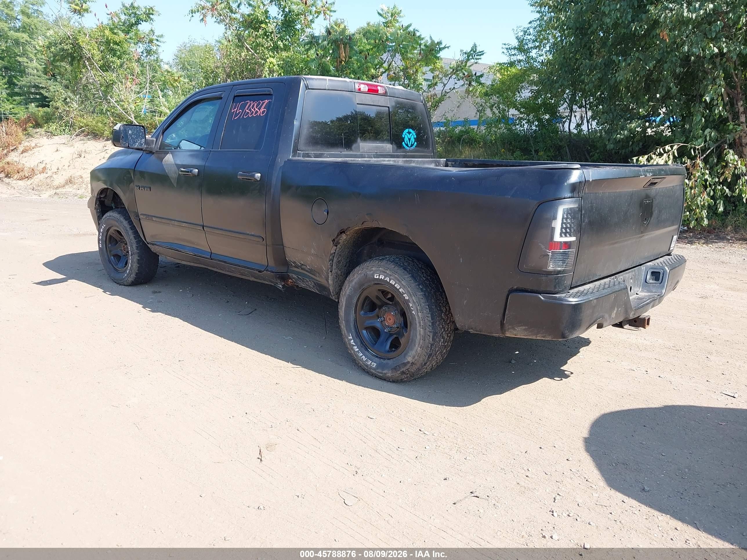 2009 Dodge Ram 1500 Slt/sport/trx Черный vin: 1D3HV18PX9S709765