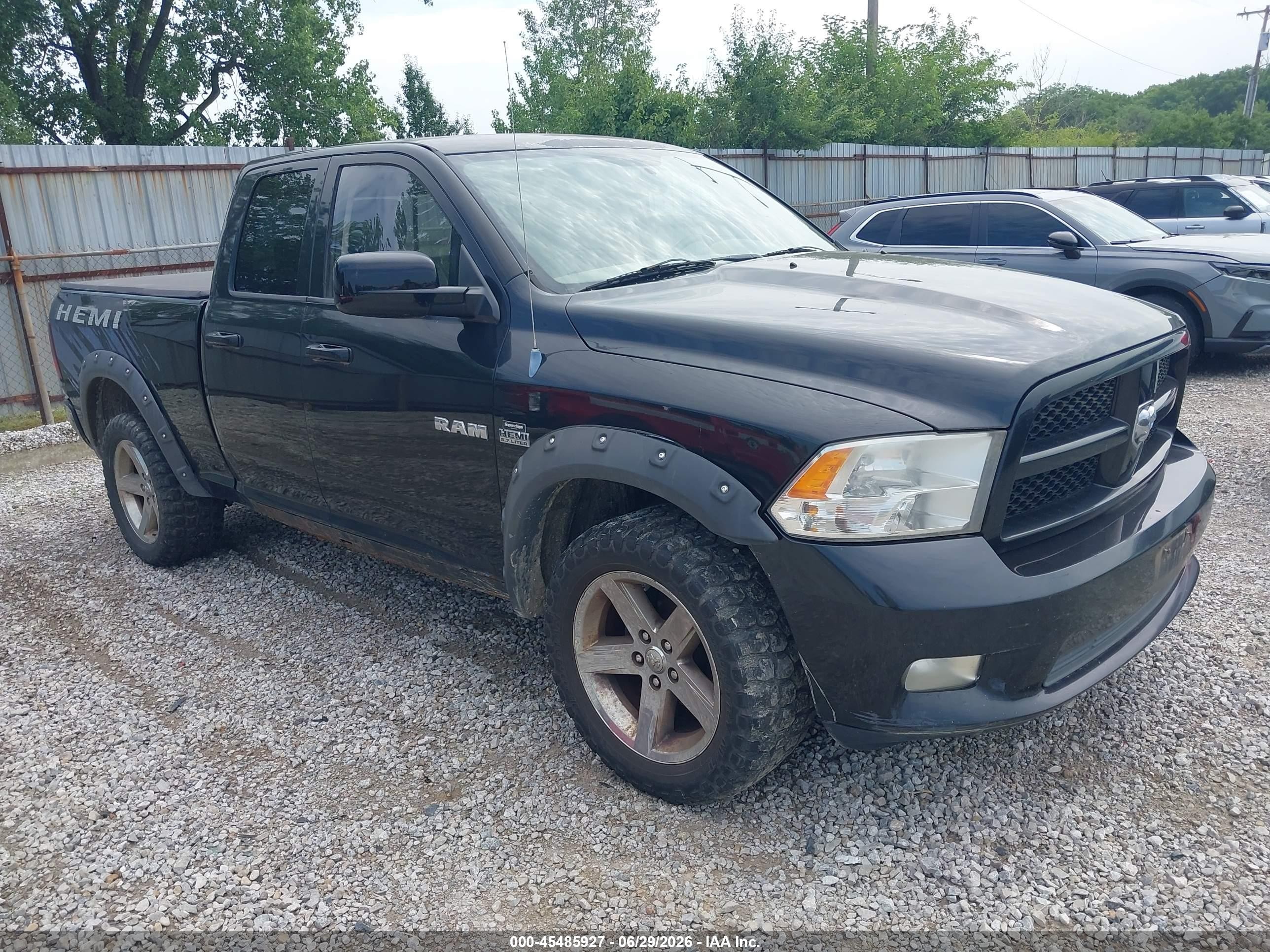 2009 Dodge Ram 1500 Slt/sport Black vin: 1D3HV18T59S730262