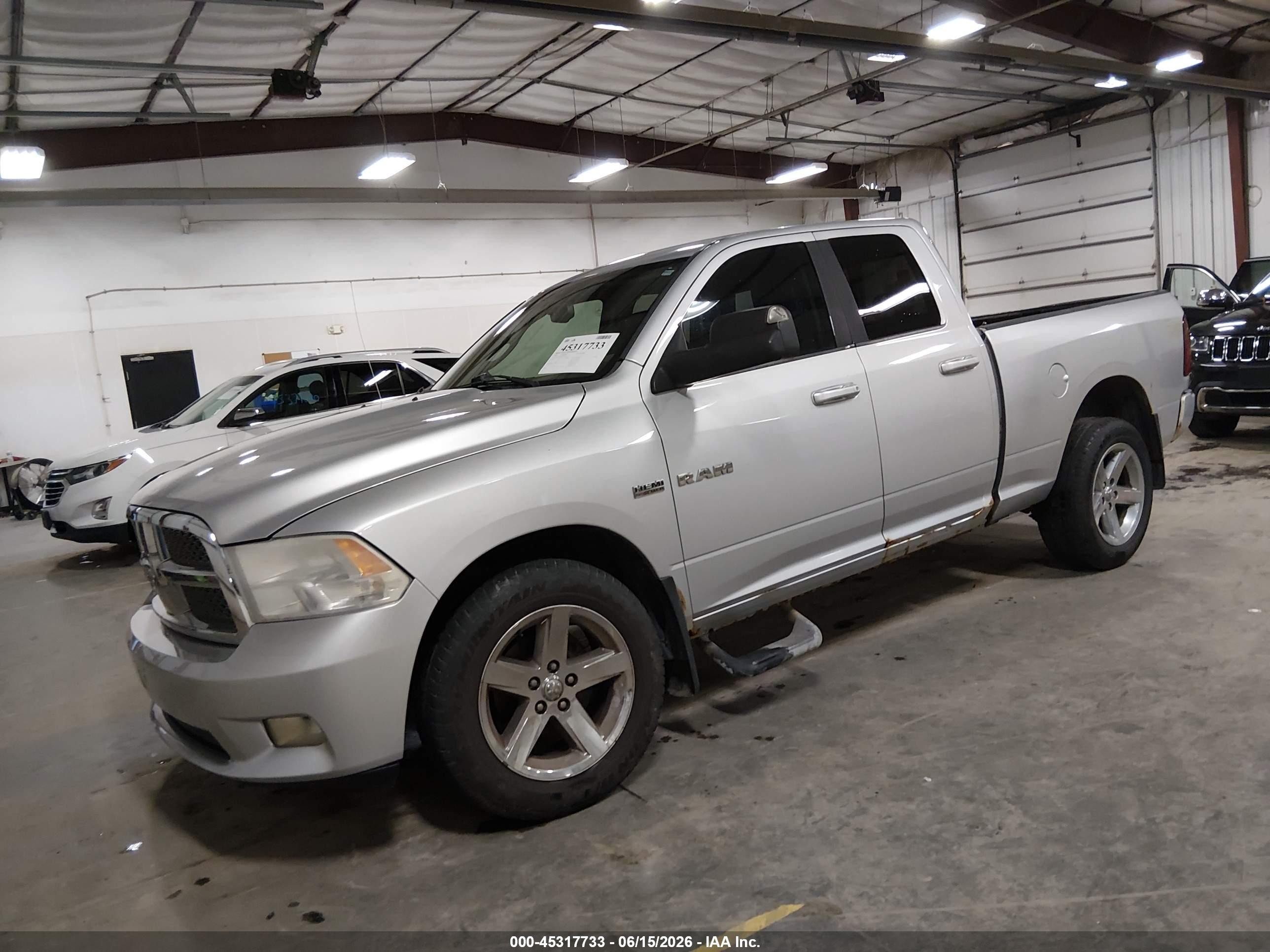 2009 Dodge Ram 1500 Slt/sport/trx Gray vin: 1D3HV18T69S711154