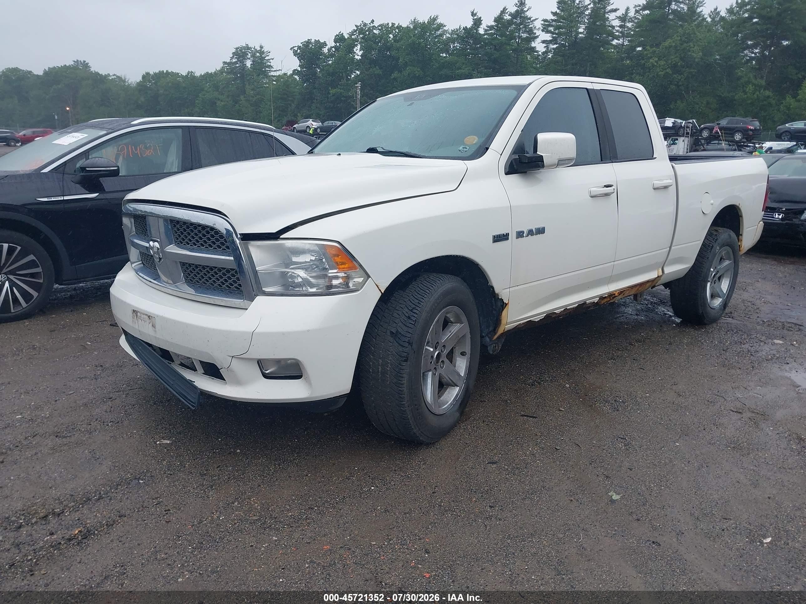 2009 Dodge Ram 1500 Slt/sport/trx Белый vin: 1D3HV18T89S799026