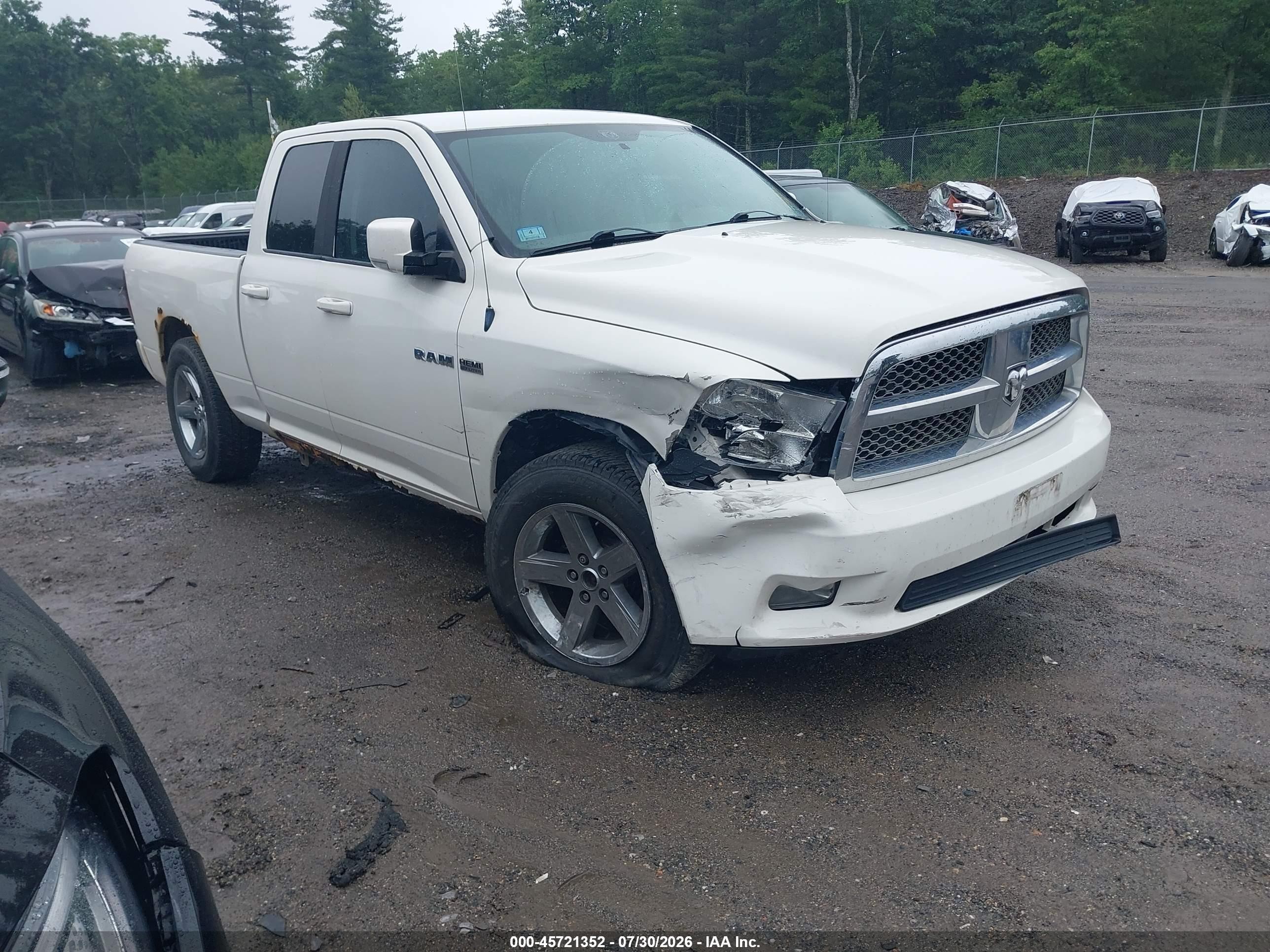 2009 Dodge Ram 1500 Slt/sport/trx White vin: 1D3HV18T89S799026