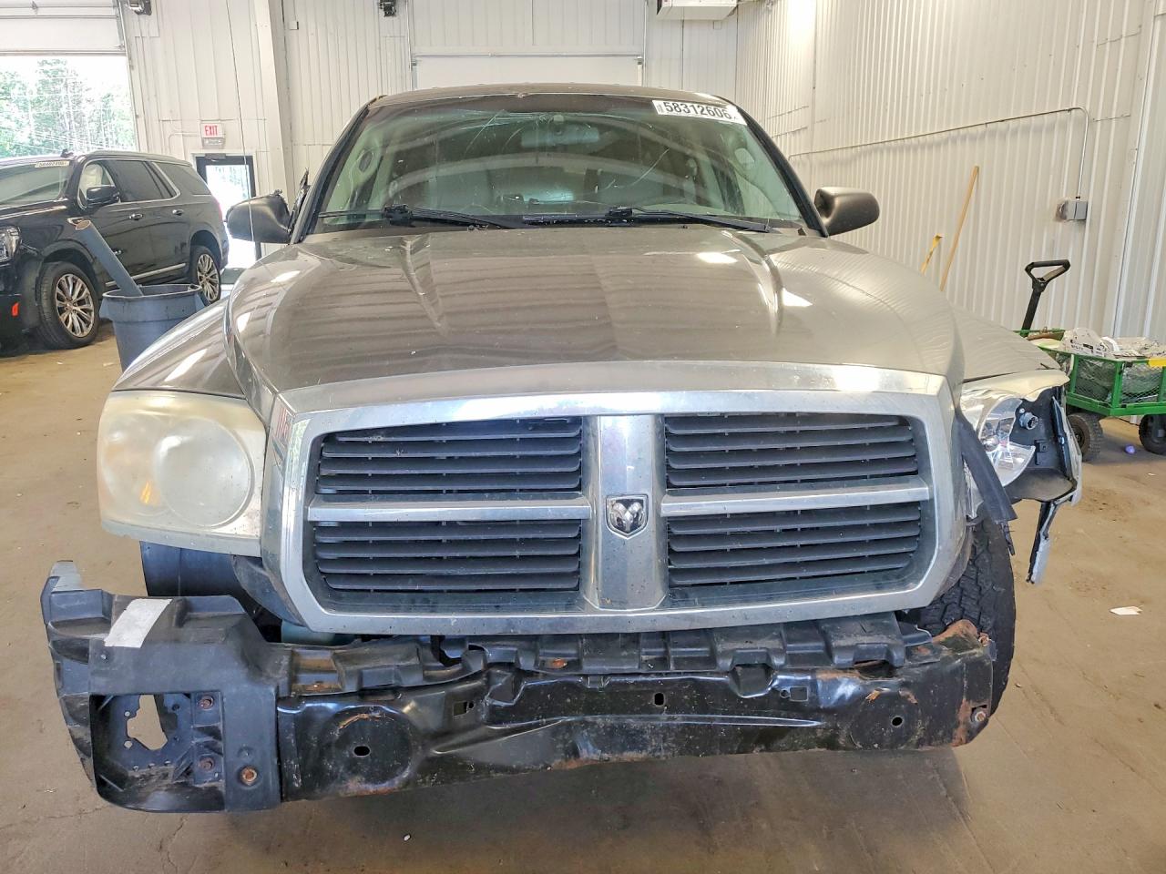 2007 Dodge Dakota Quad Gray vin: 1D3HW28K47S118142