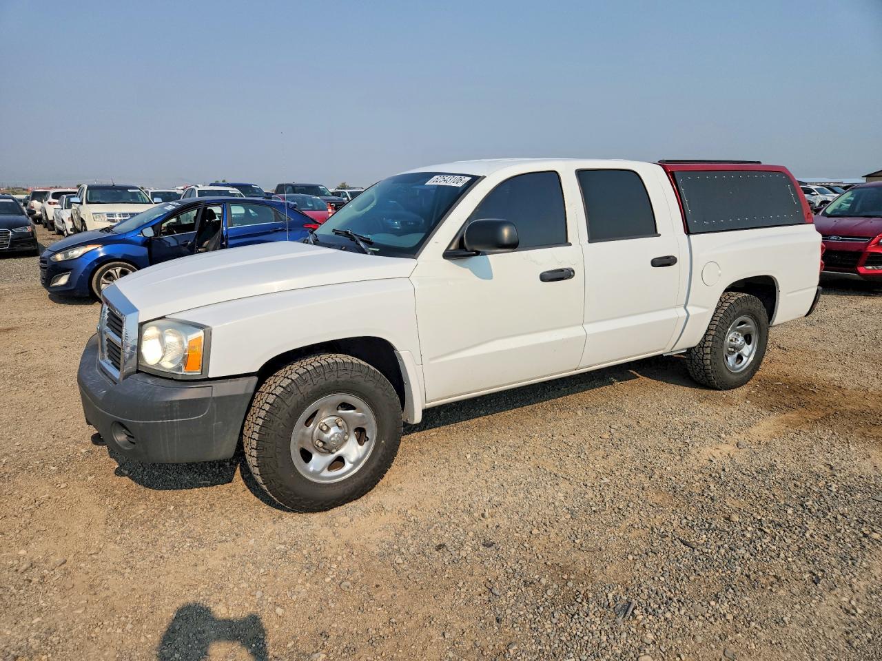 2007 Dodge Dakota Quad White vin: 1D3HW28K87S205994