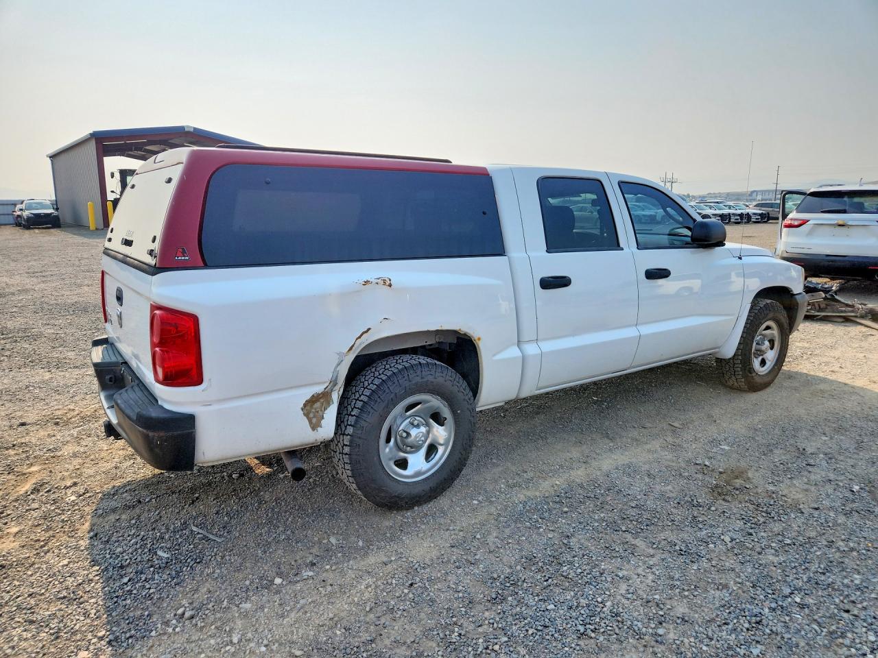 2007 Dodge Dakota Quad White vin: 1D3HW28K87S205994