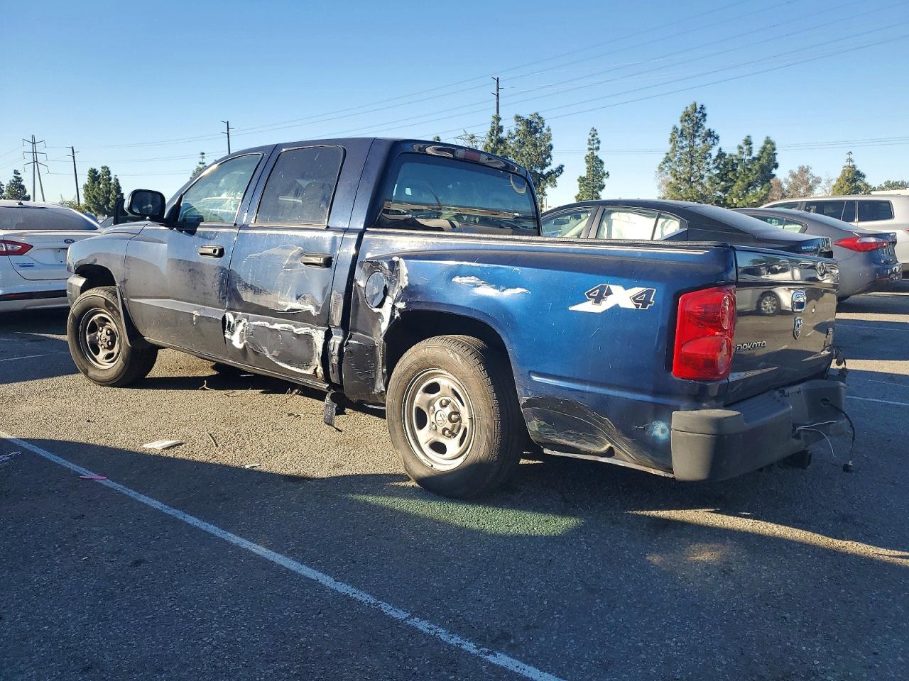 2007 Dodge Dakota Quad Синий vin: 1D3HW28P37S172074