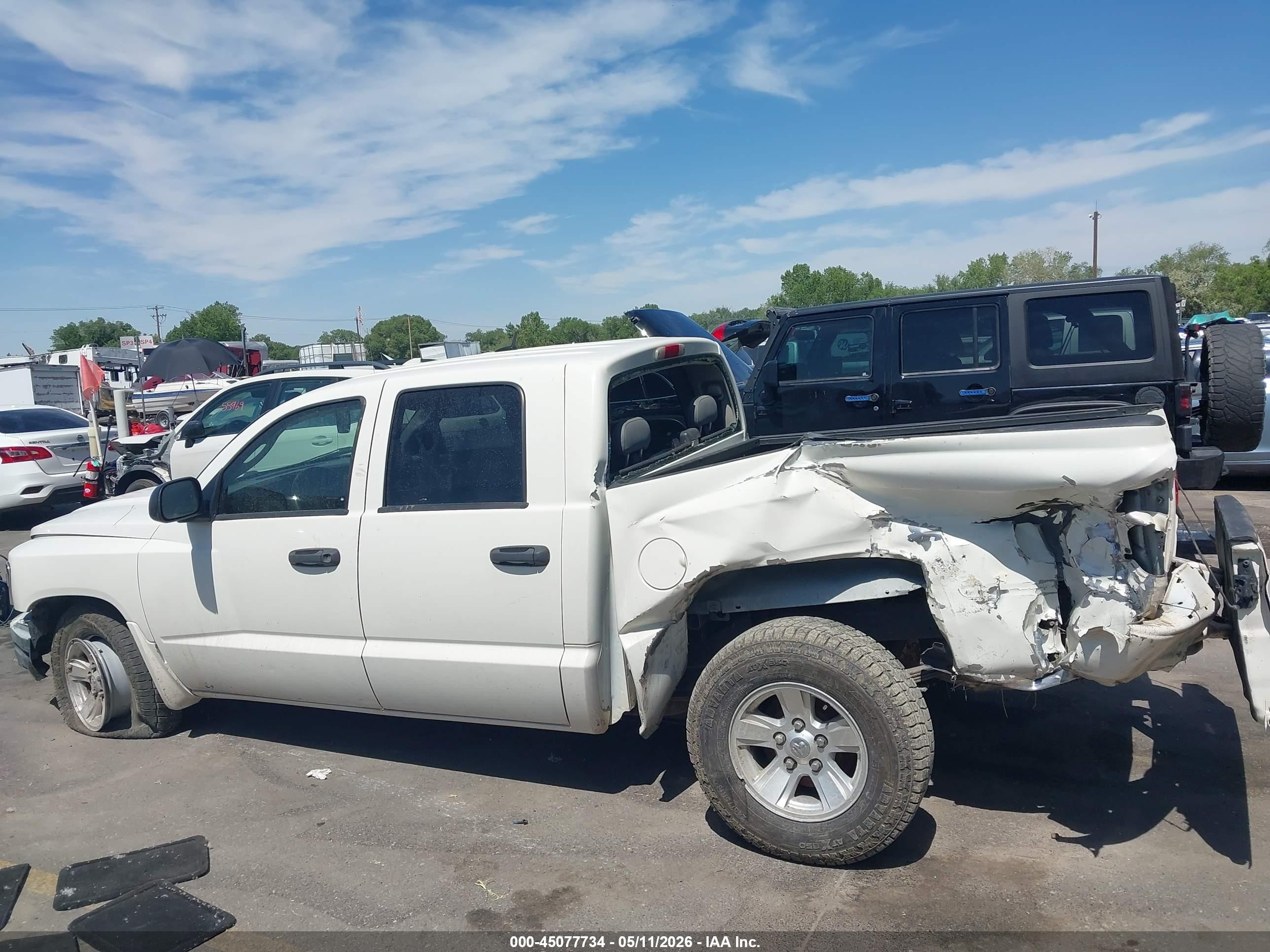 2009 Dodge Dakota Bighorn/lonestar White vin: 1D3HW38K49S799721