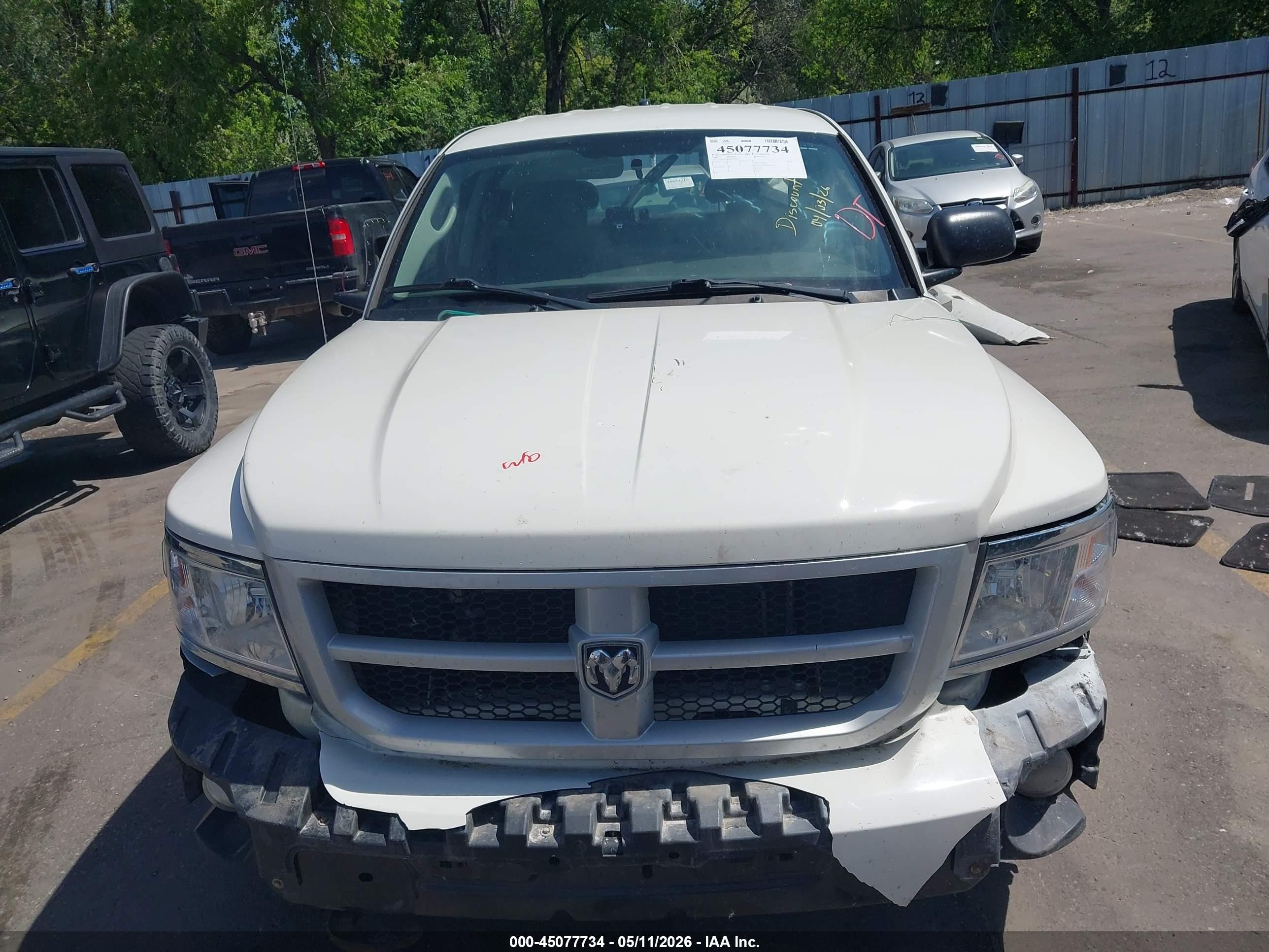 2009 Dodge Dakota Bighorn/lonestar White vin: 1D3HW38K49S799721