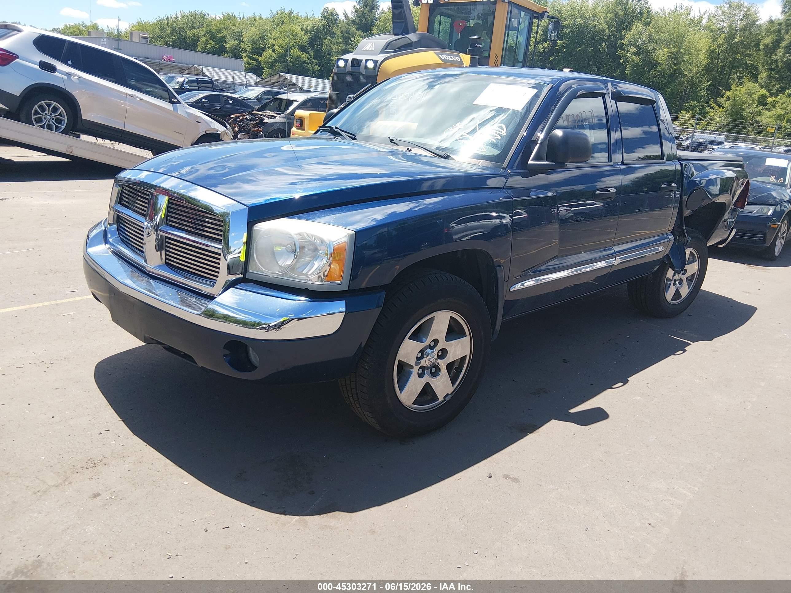 2005 Dodge Dakota Laramie Blue vin: 1D3HW58J05S294188