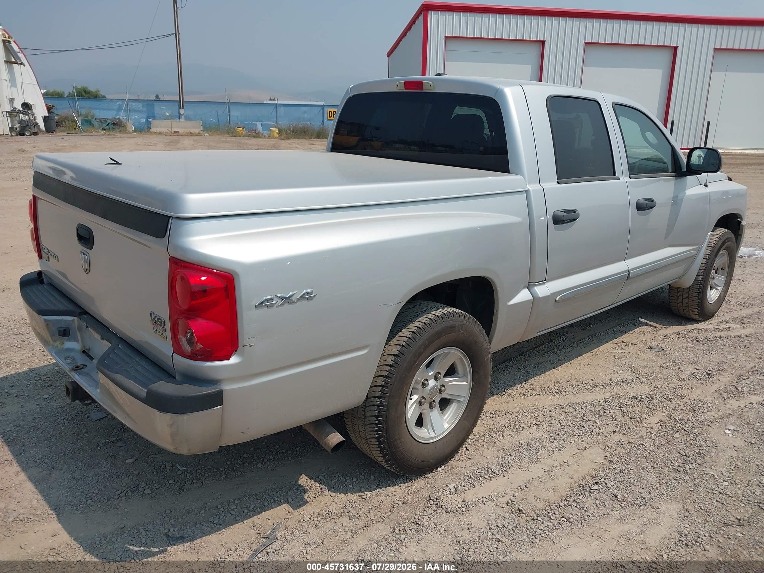 2008 Dodge Dakota Laramie Silver vin: 1D3HW58N48S596168