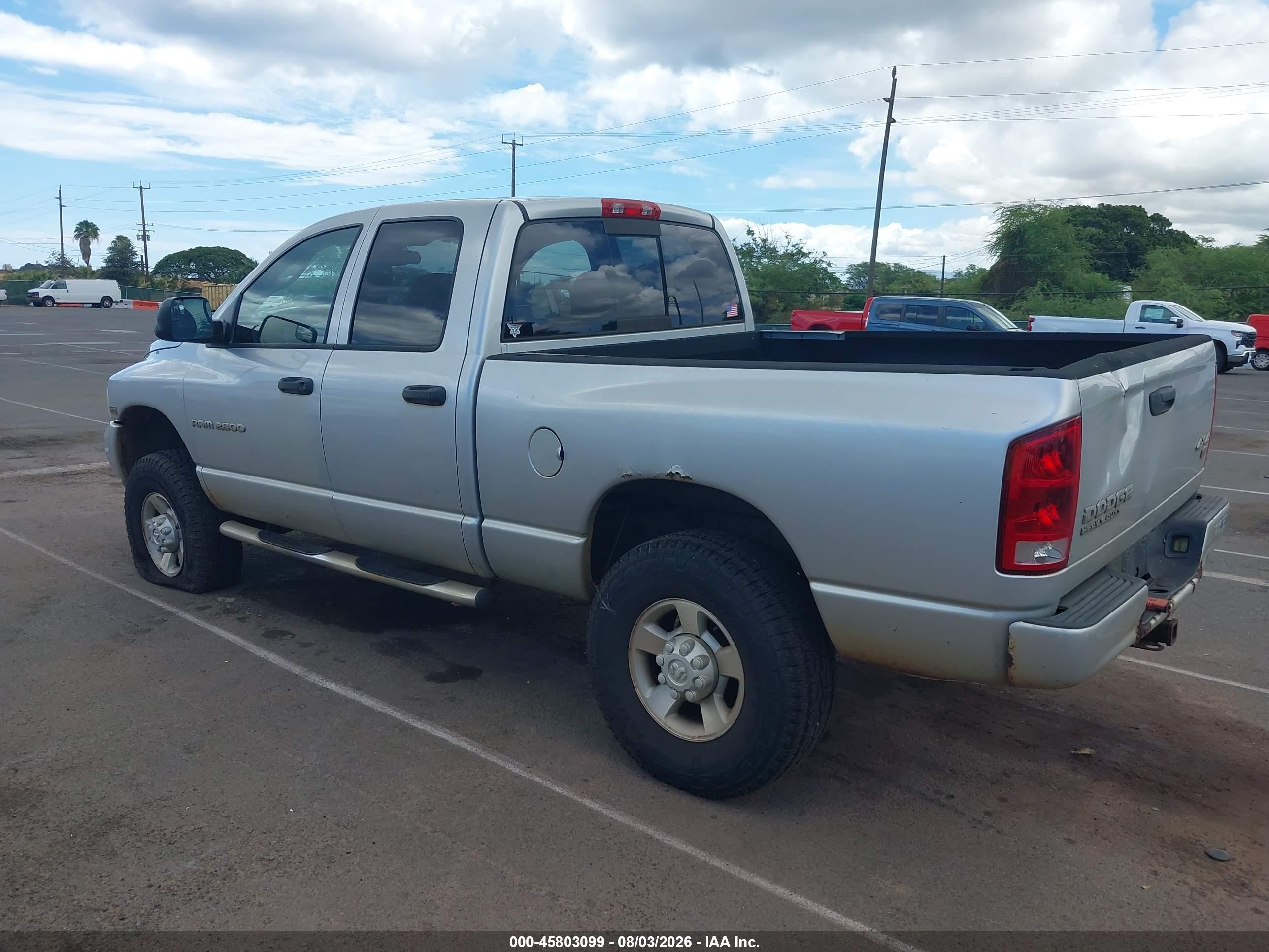2003 Dodge Ram 2500 Slt/laramie/st Silver vin: 1D3KU28D13J569753