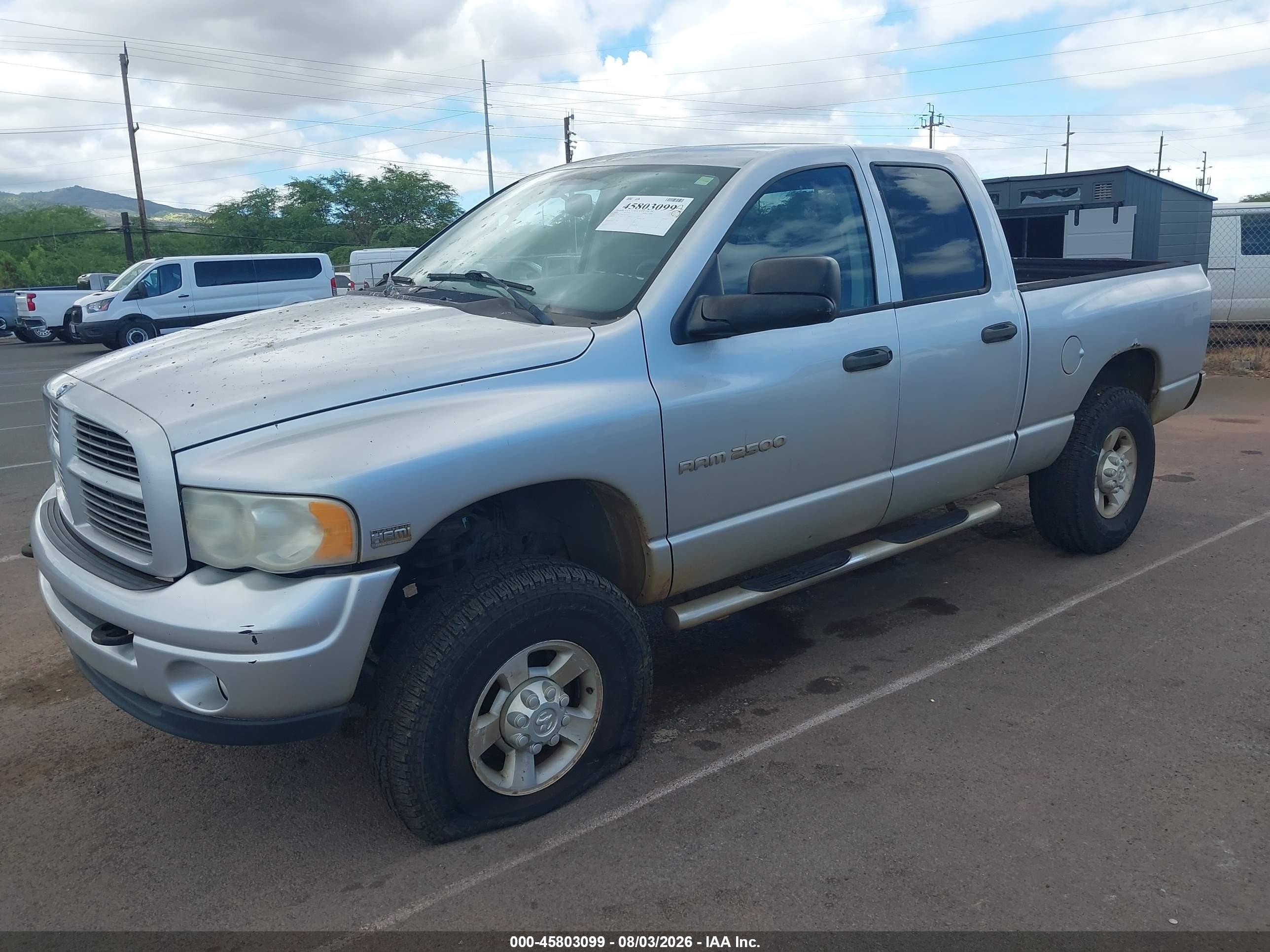 2003 Dodge Ram 2500 Slt/laramie/st Silver vin: 1D3KU28D13J569753