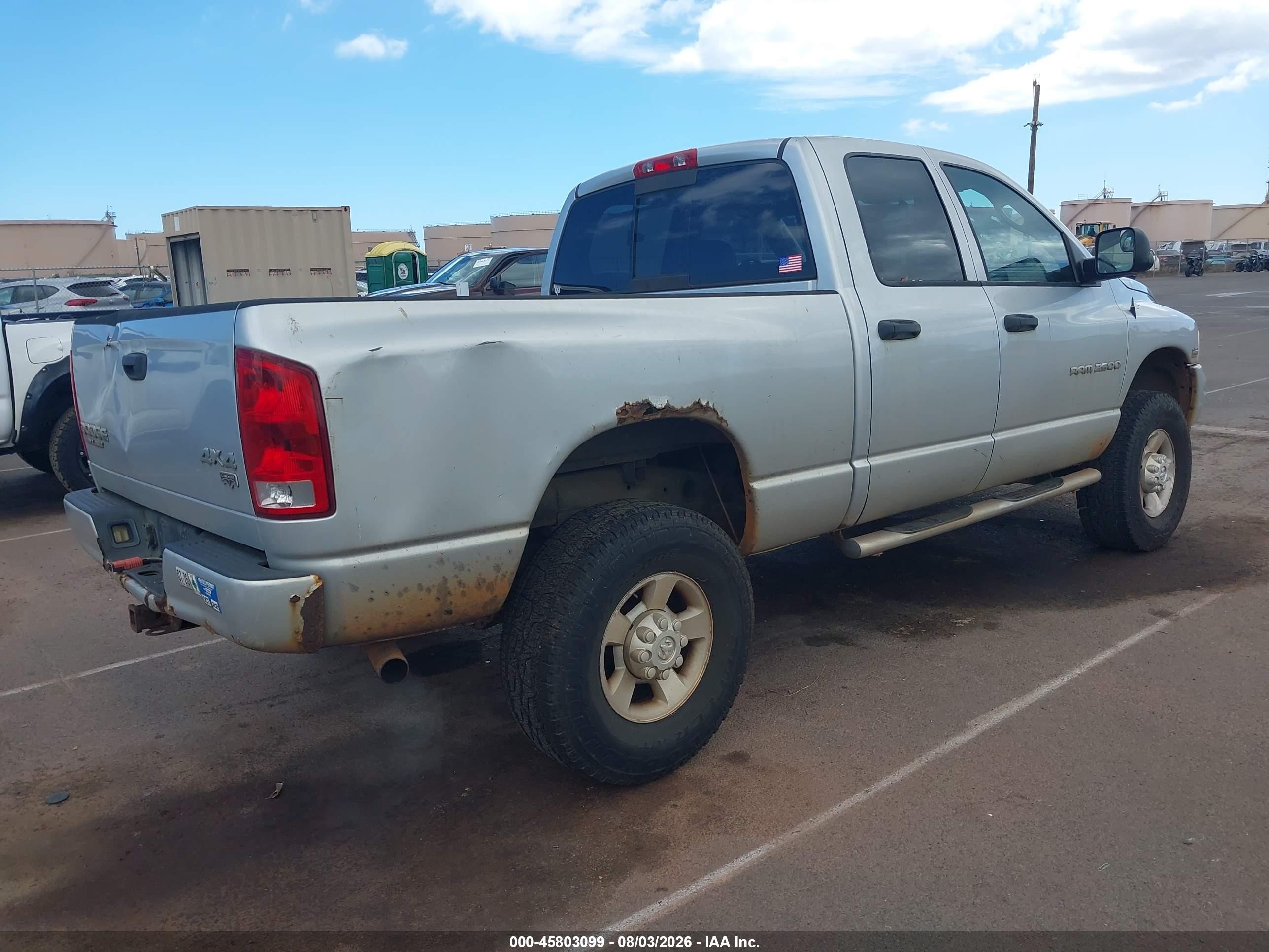 2003 Dodge Ram 2500 Slt/laramie/st Silver vin: 1D3KU28D13J569753