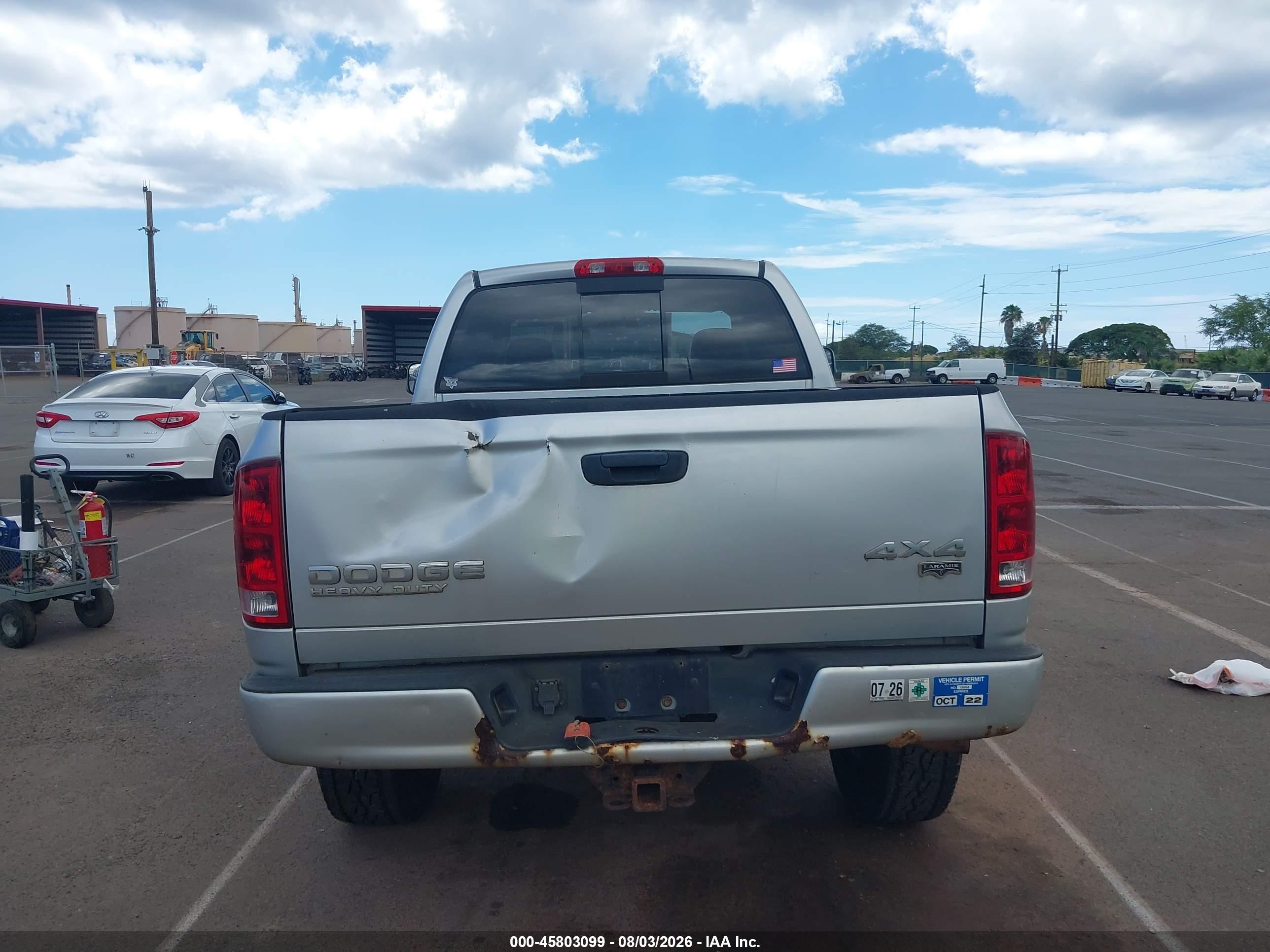 2003 Dodge Ram 2500 Slt/laramie/st Silver vin: 1D3KU28D13J569753