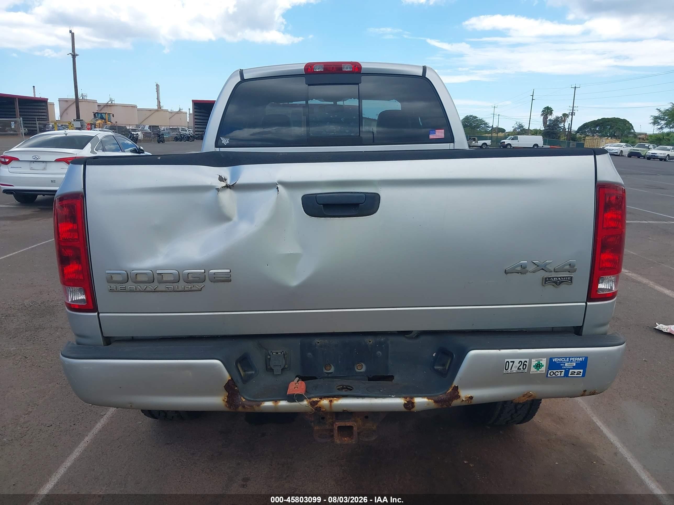 2003 Dodge Ram 2500 Slt/laramie/st Silver vin: 1D3KU28D13J569753