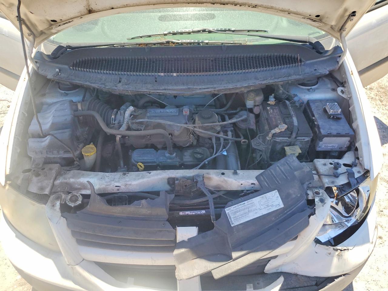 2007 Dodge Caravan C/v White vin: 1D4GP21R97B228633