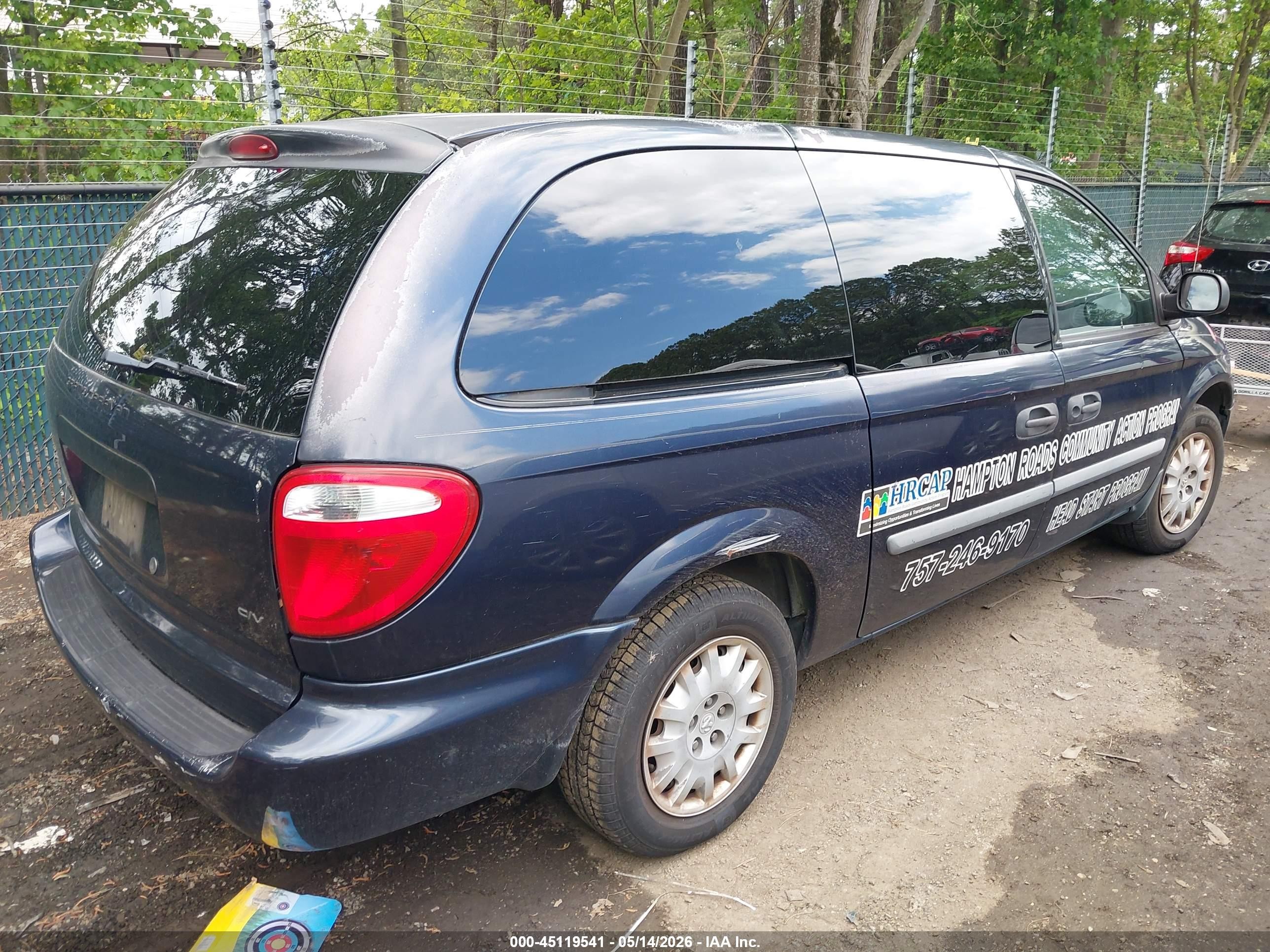 2007 Dodge Grand Caravan Cv Blue vin: 1D4GP23E47B258374