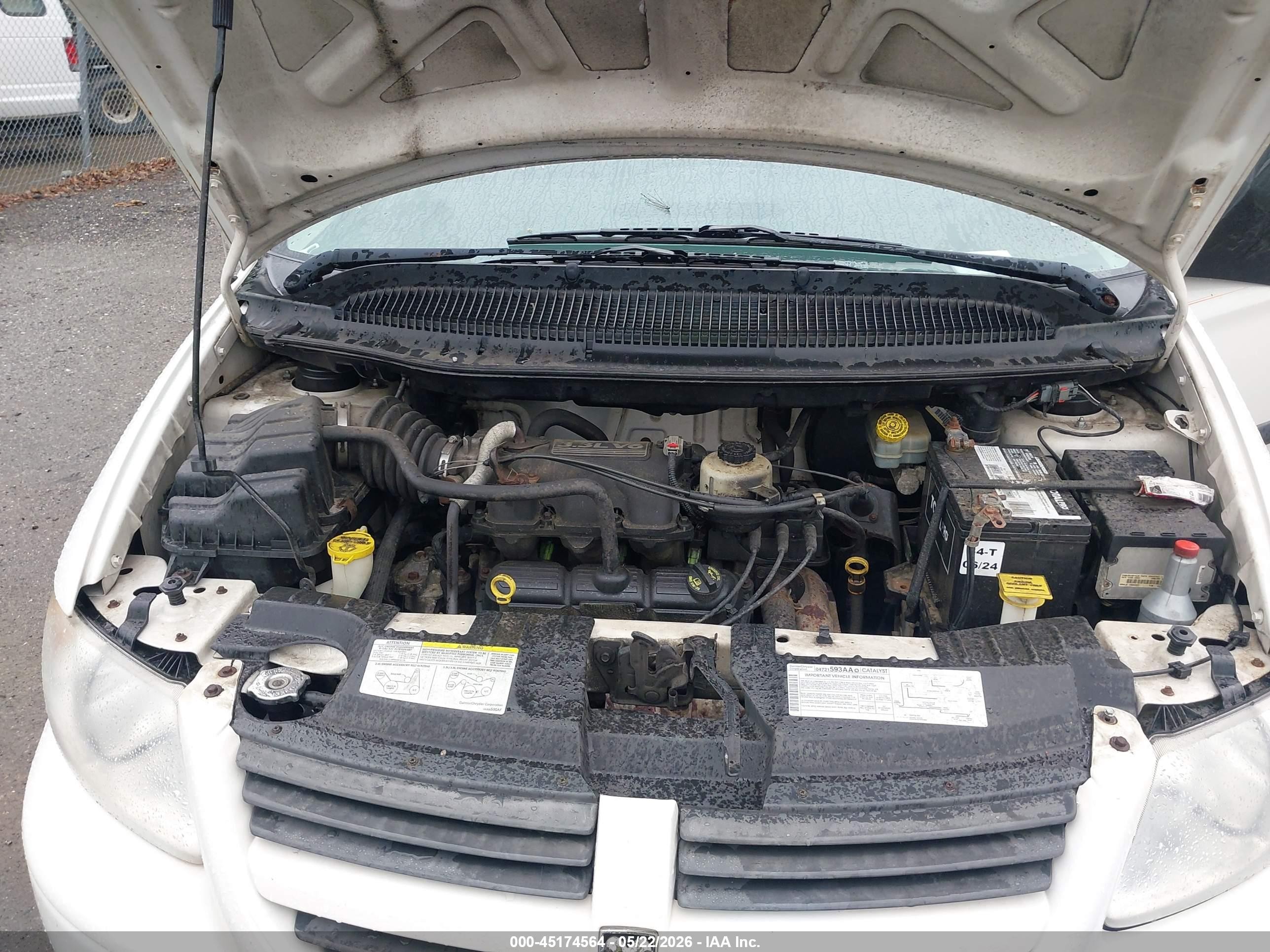 2006 Dodge Grand Caravan Cv White vin: 1D4GP23R06B590443
