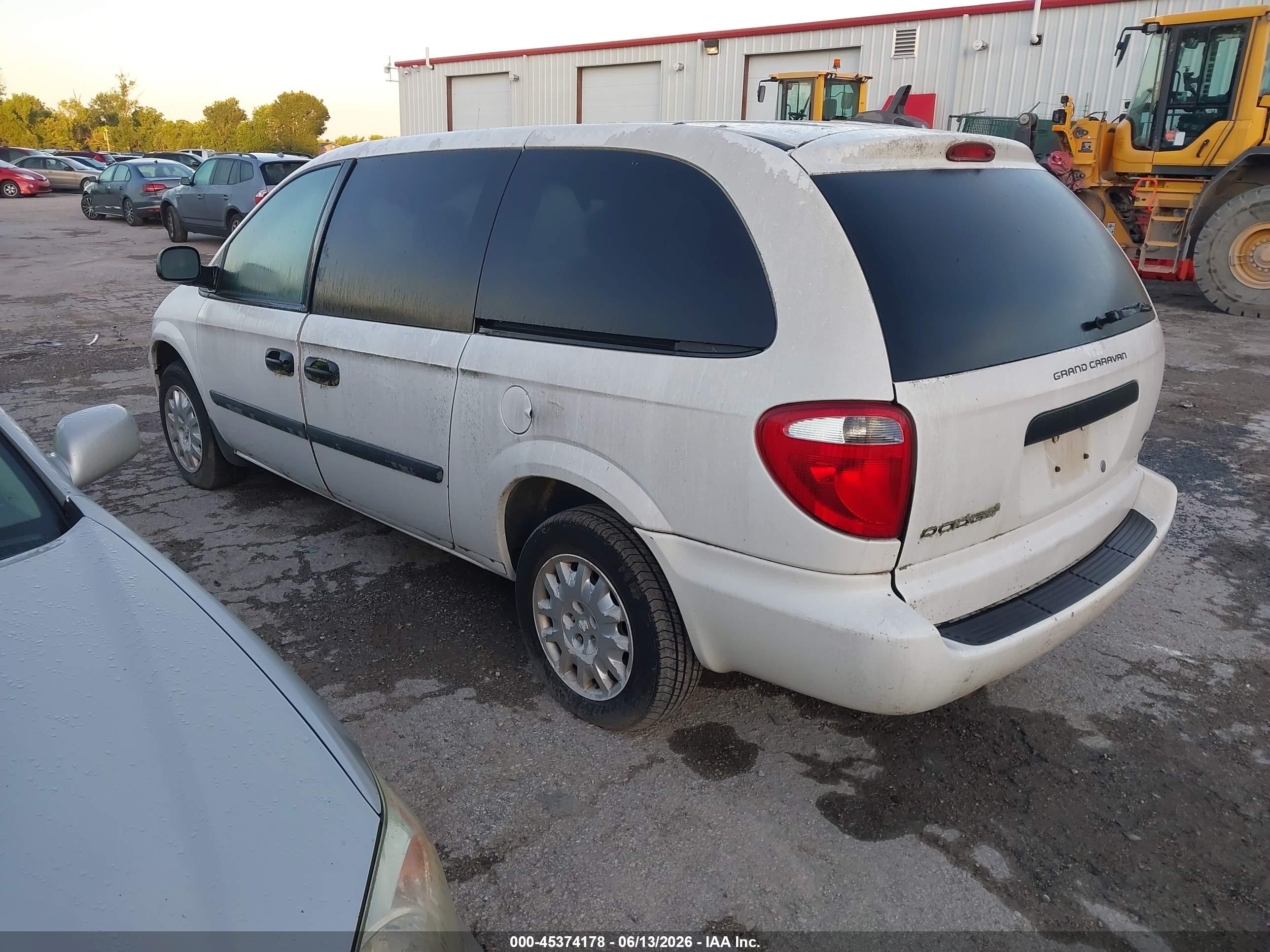 2007 Dodge Grand Caravan Cv White vin: 1D4GP23R67B211494